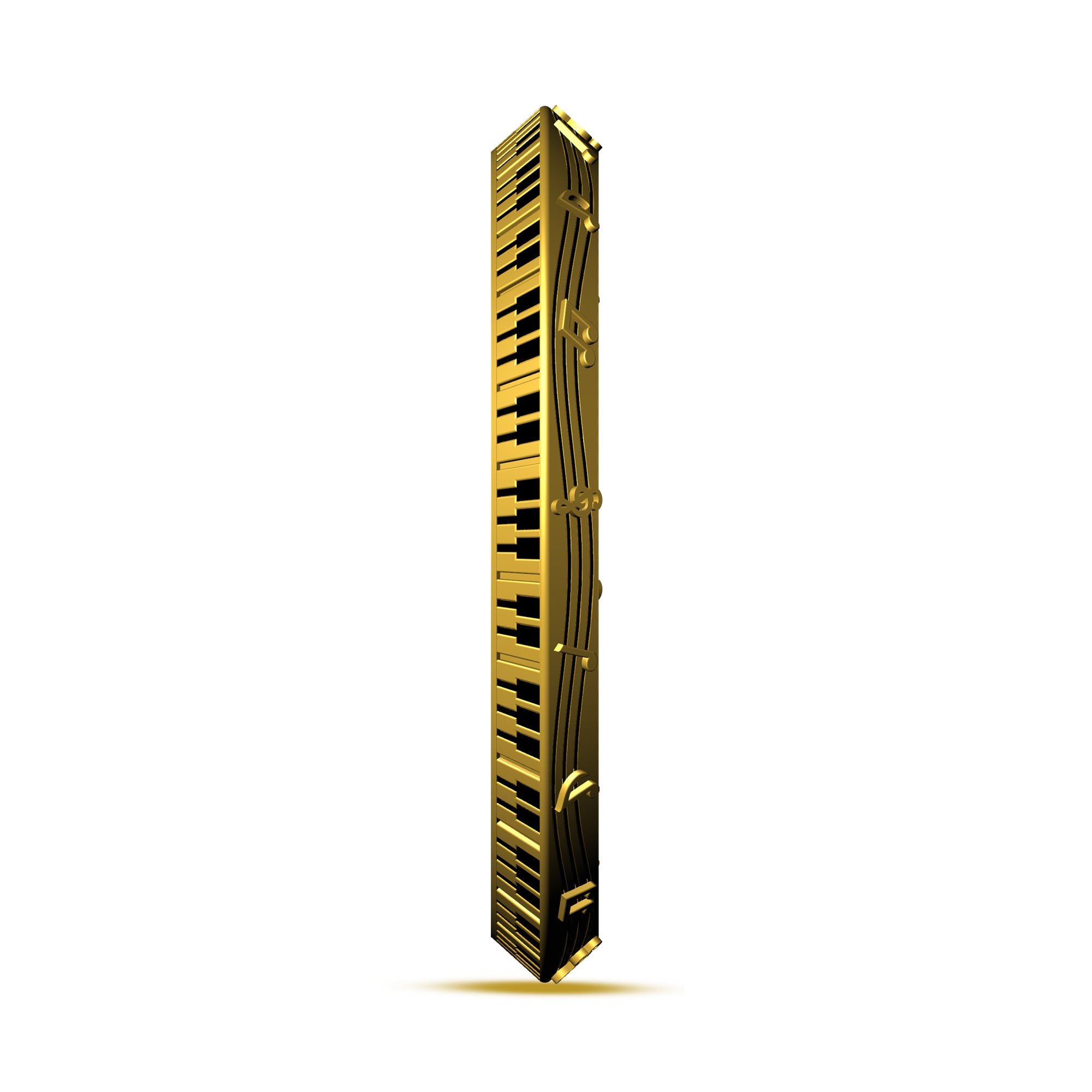 Yellow Gold Plated Piano Design Kada for Men