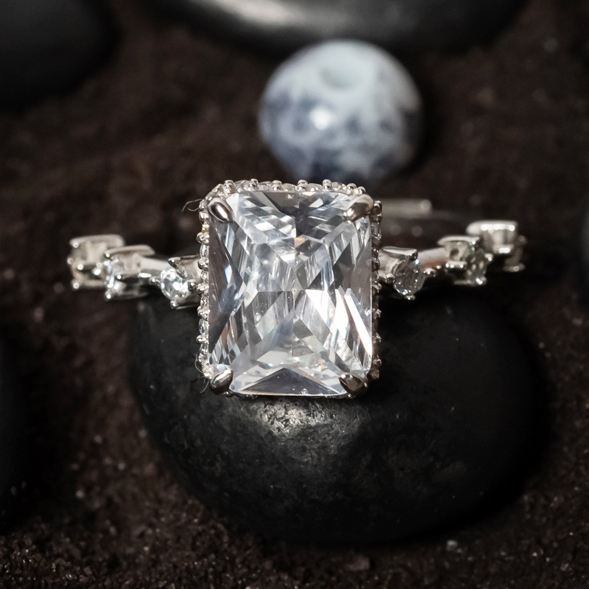 Radiant Cut Sparkle Ring