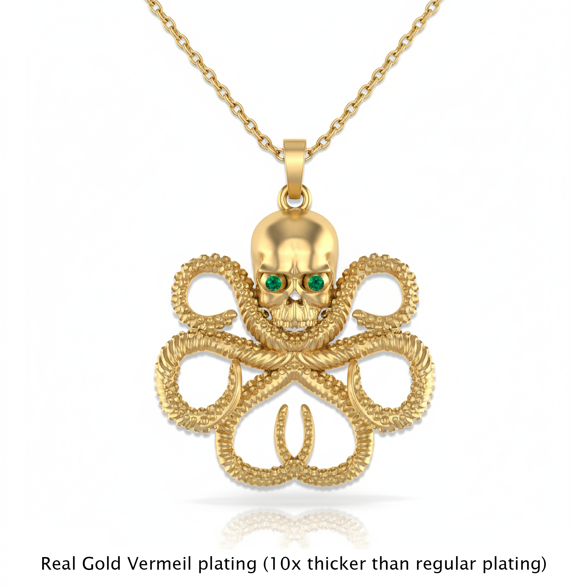 Bold Skull and Octopus Pendant