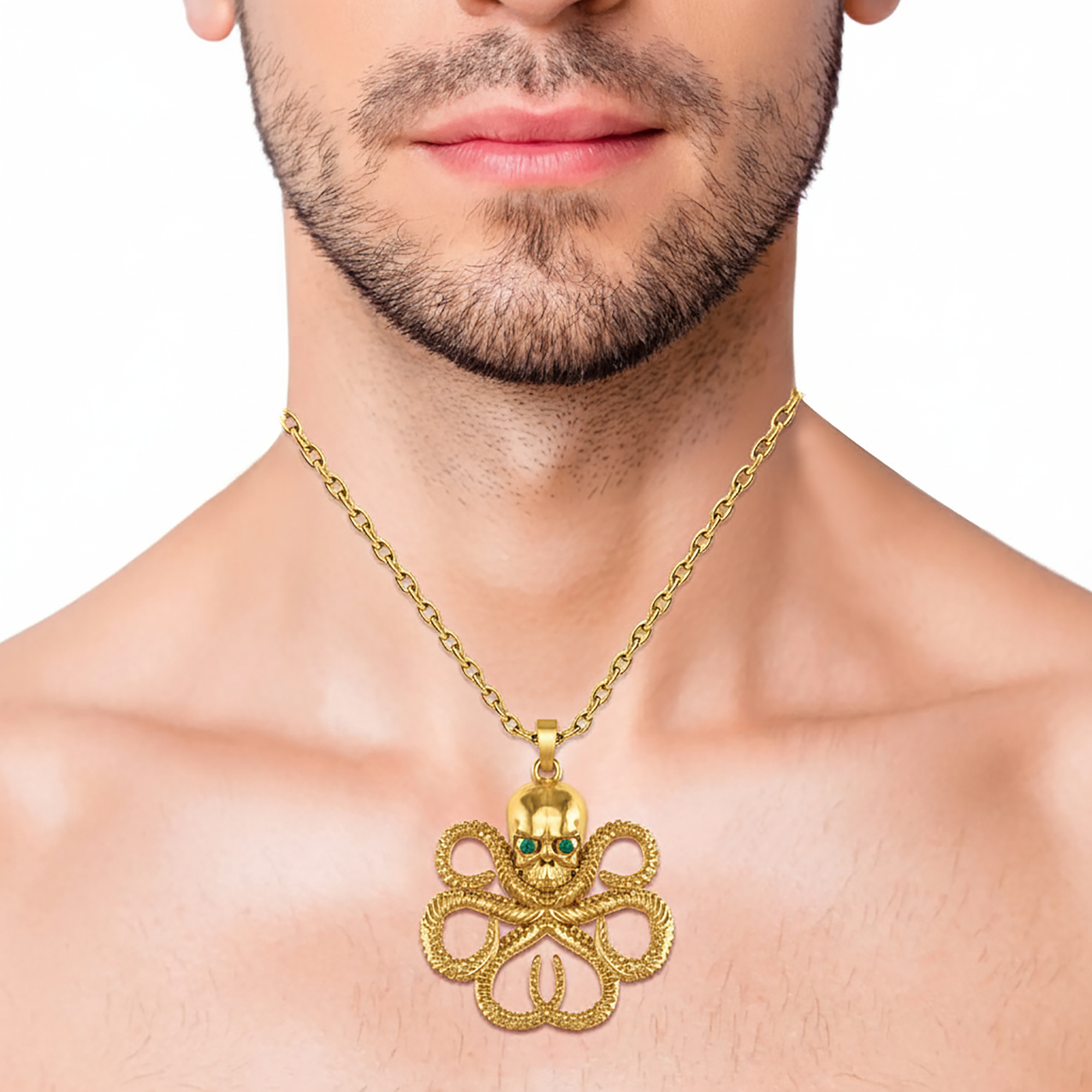 Bold Skull and Octopus Pendant