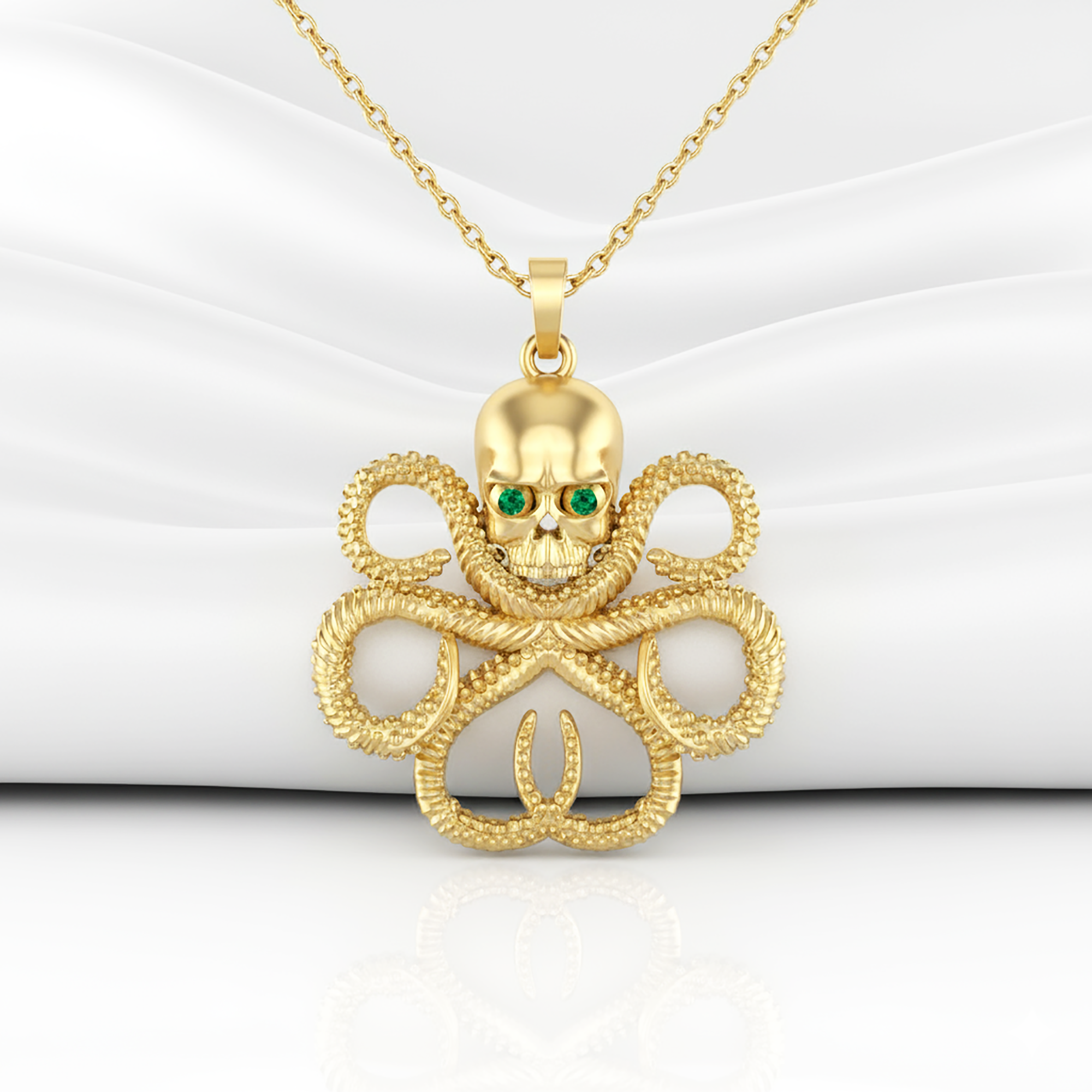 Bold Skull and Octopus Pendant