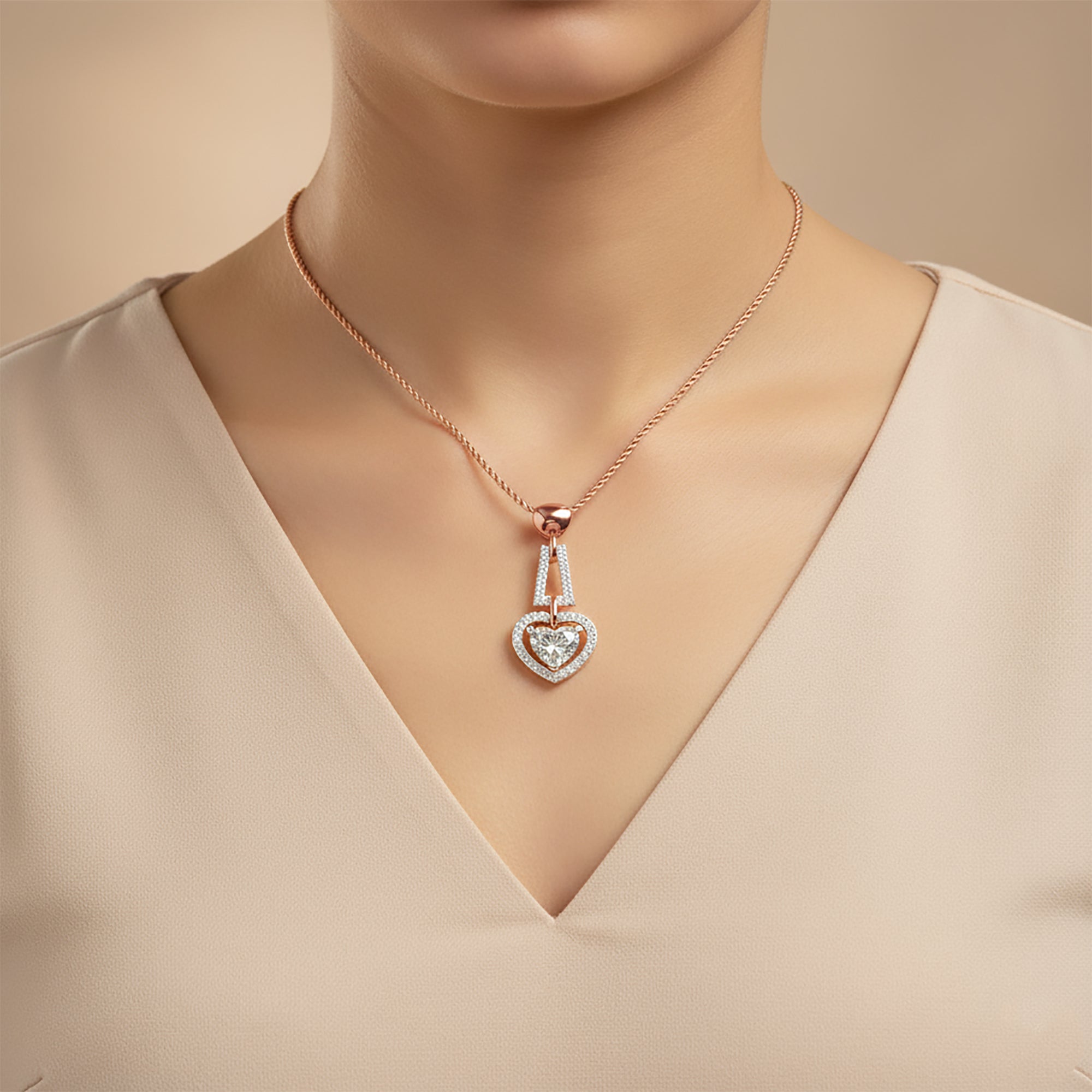 Radiant Dual Heart Pendant