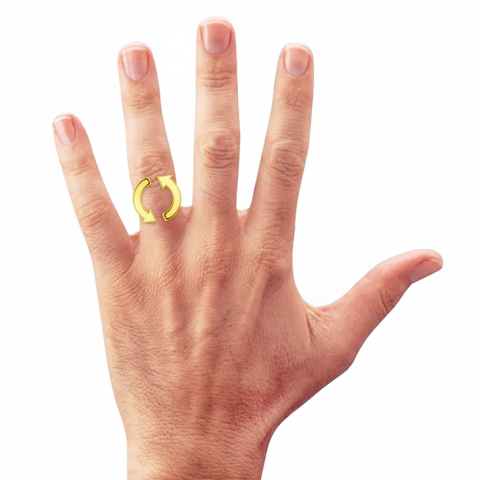 Modern Loop and Arrow Ring for Him