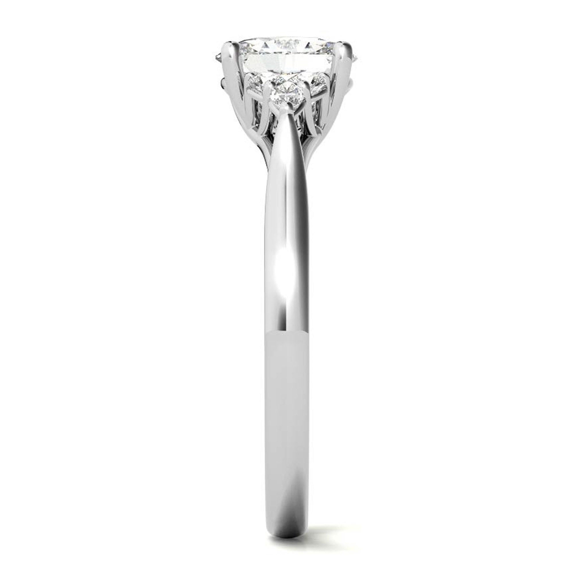 Stunning Adjustable Floral Cluster Ring - Sterling Silver with Elegant White Gold Plating