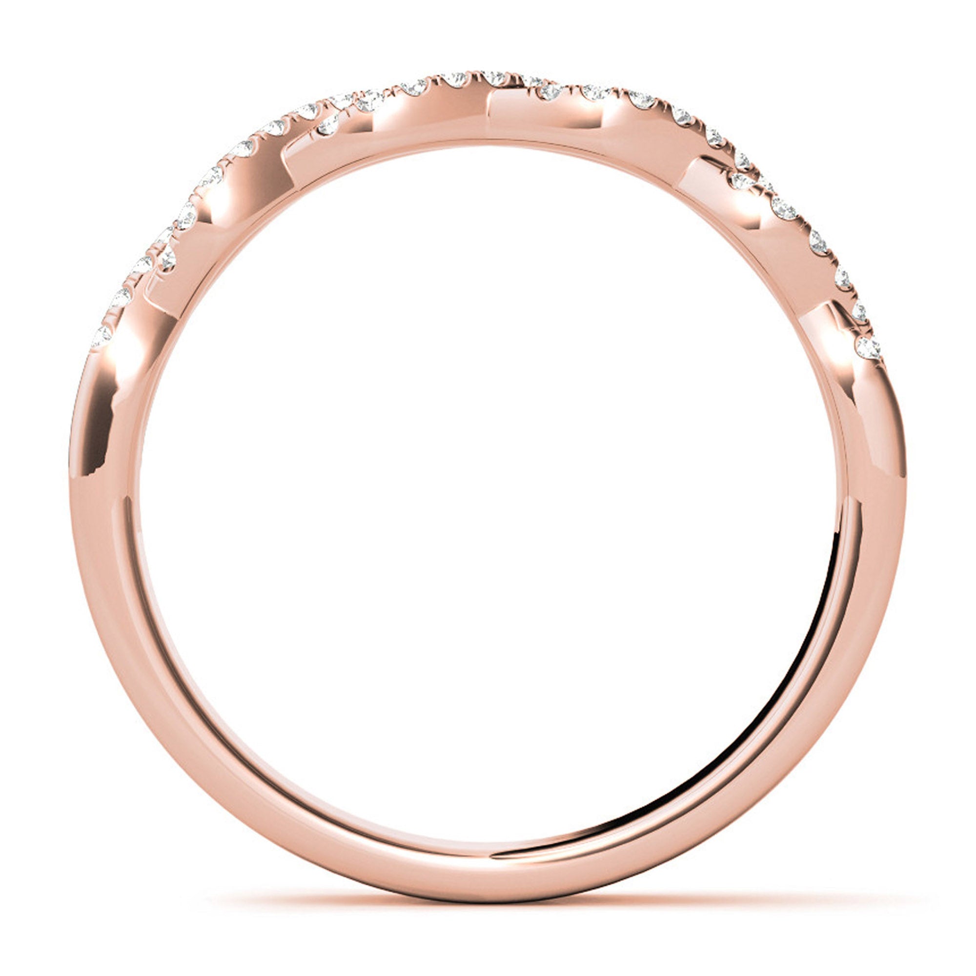 Silver Radiant Solitaire Twisted Ring