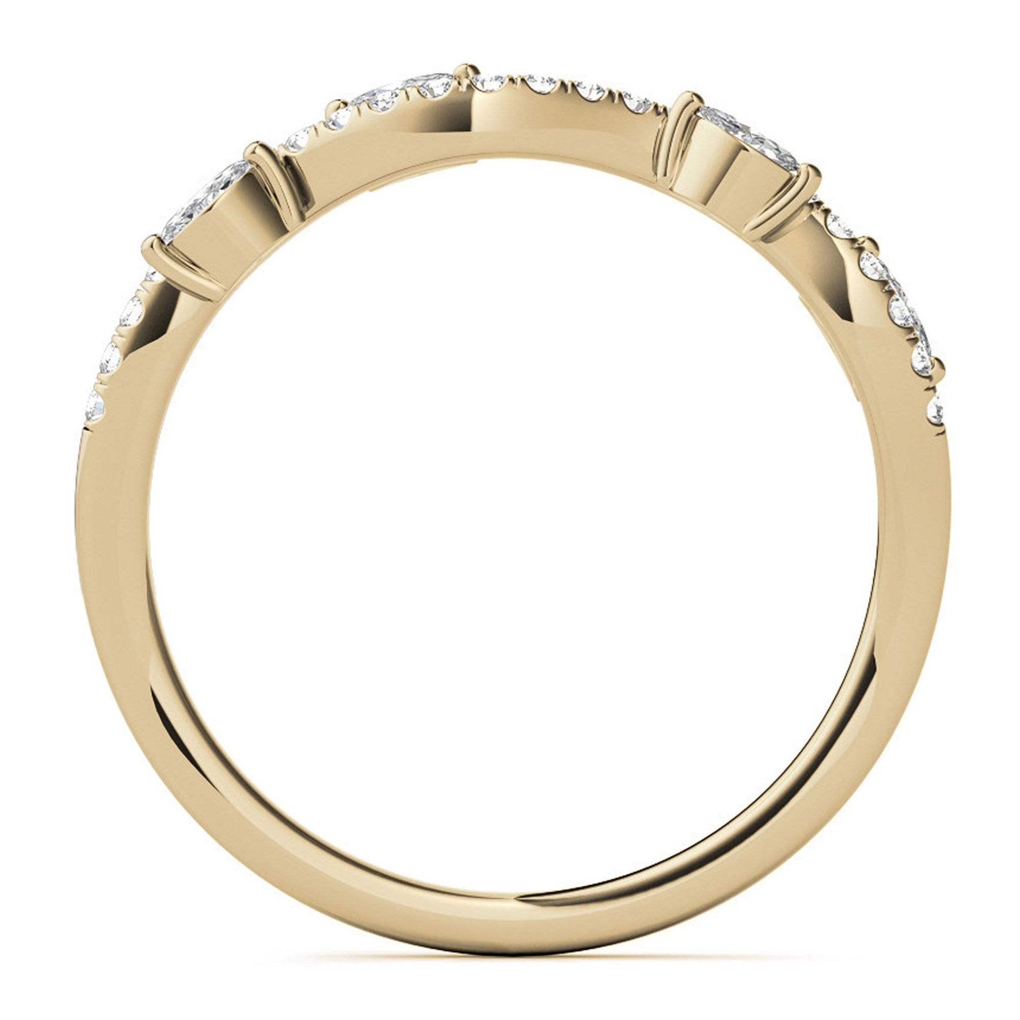 Silver Gleaming Stack Sparkle Ring