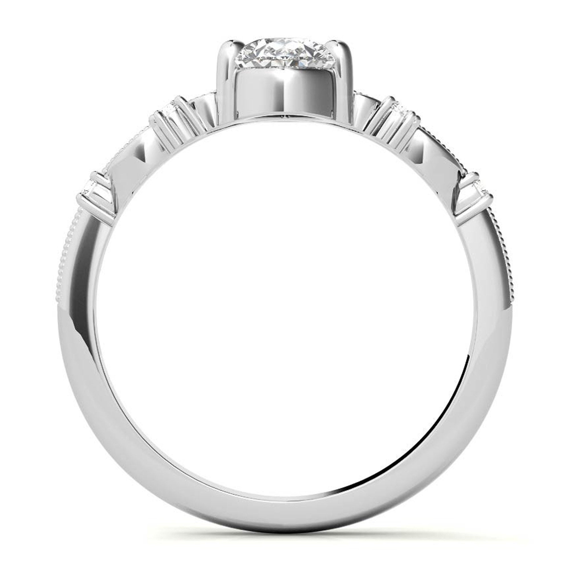 Silver Pear Cut Majesty Ring