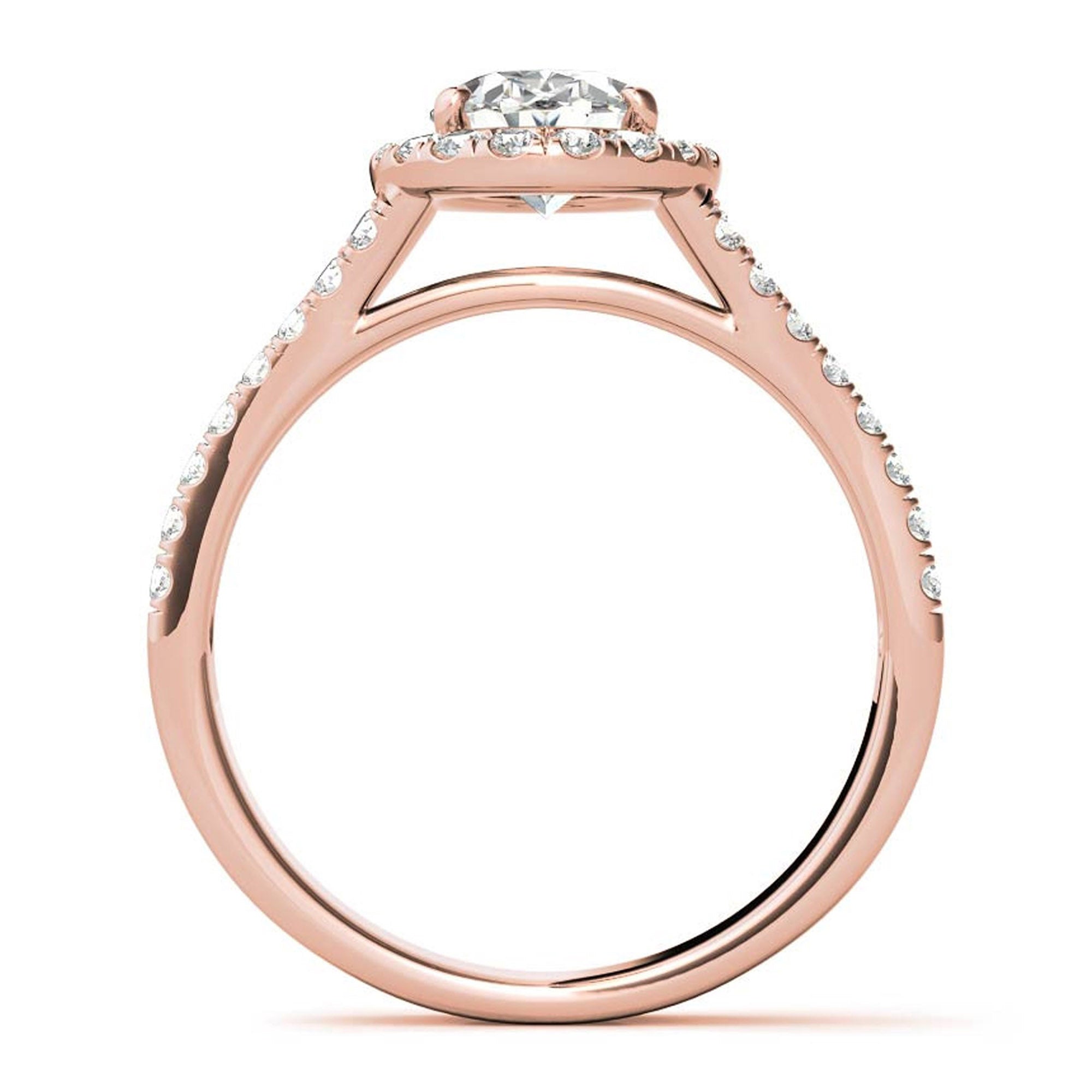Split Shank Rose Gold Adjustable Sterling Silver Elegant Engagement Ring For Women