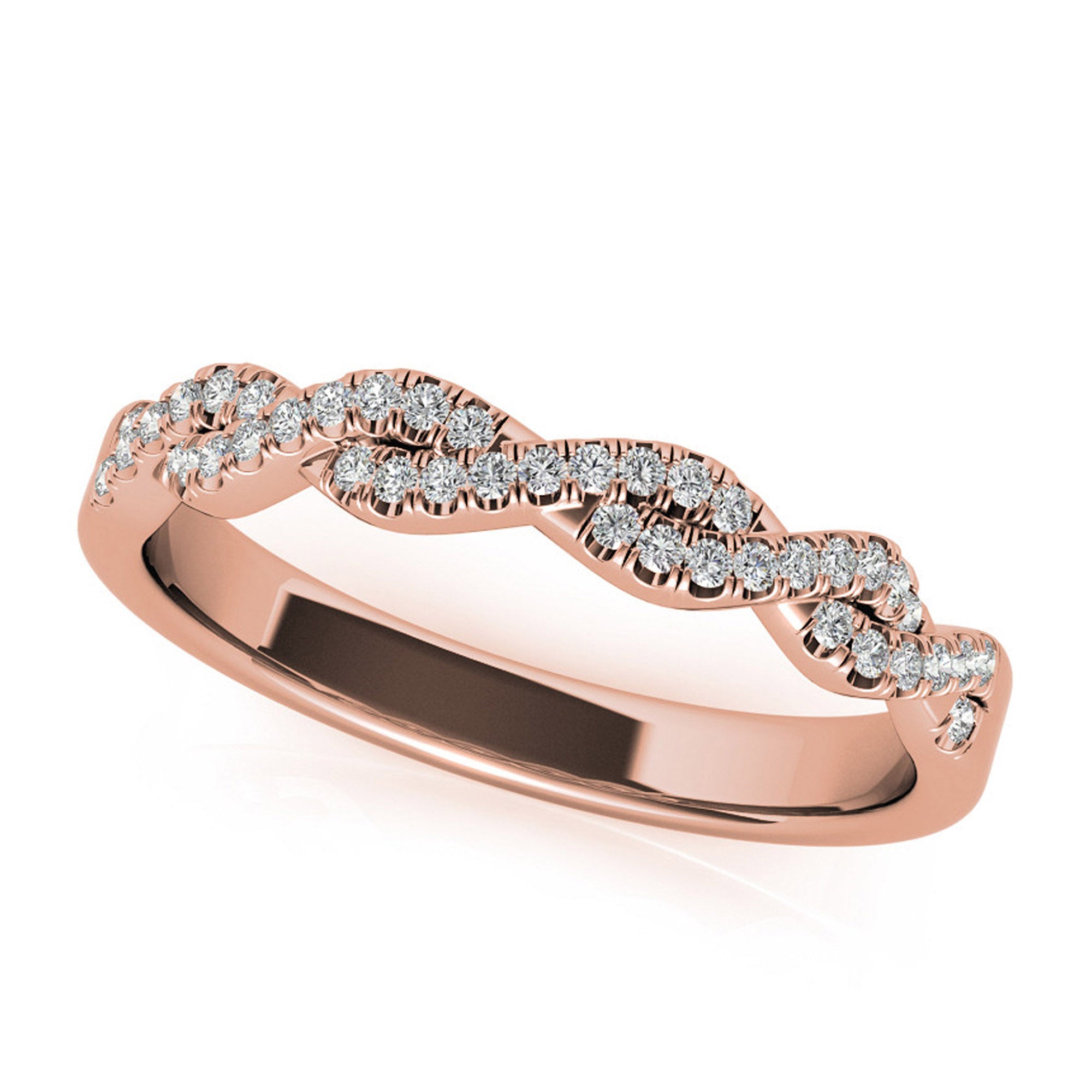 Silver Radiant Solitaire Twisted Ring