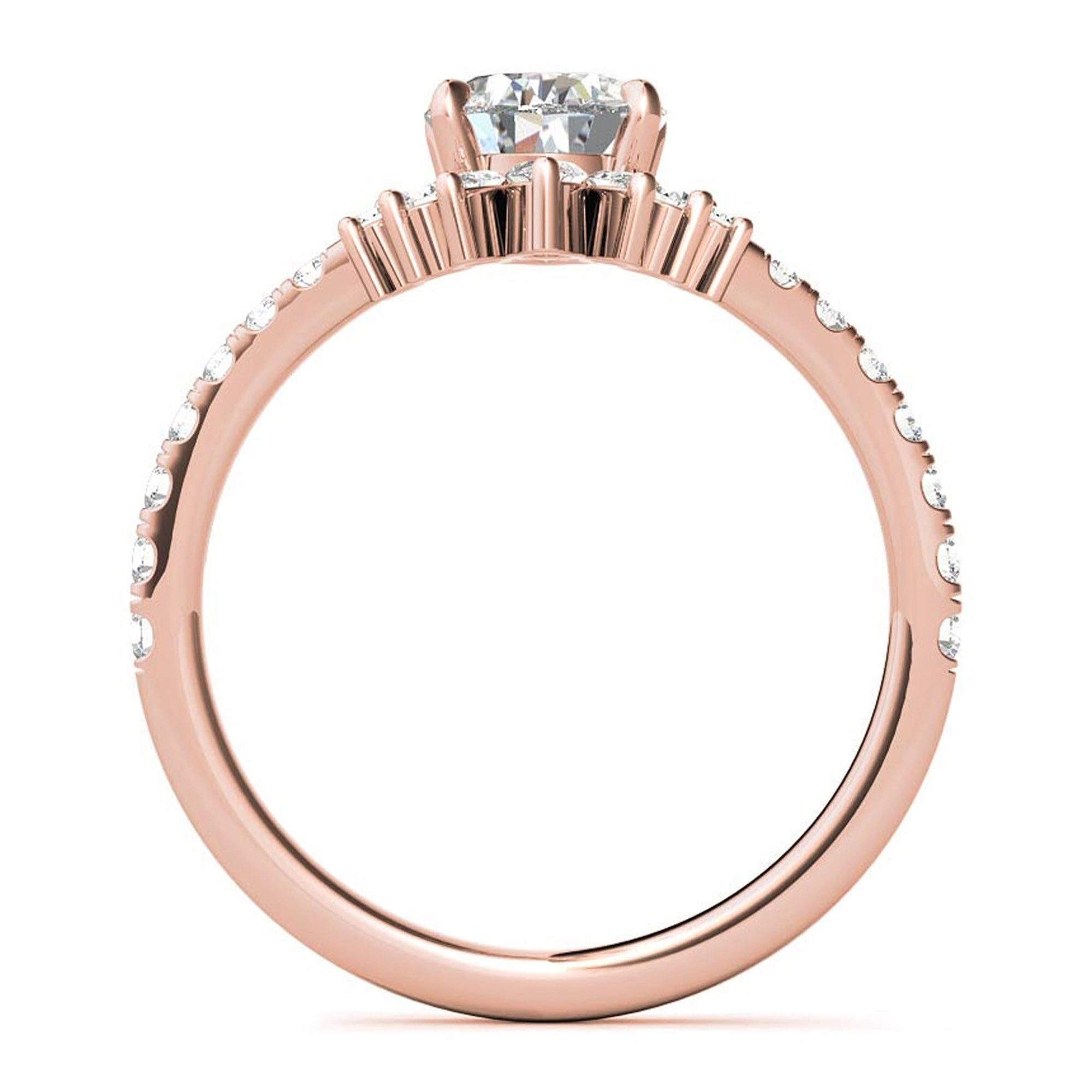 Silver Teardrop Crown Ring