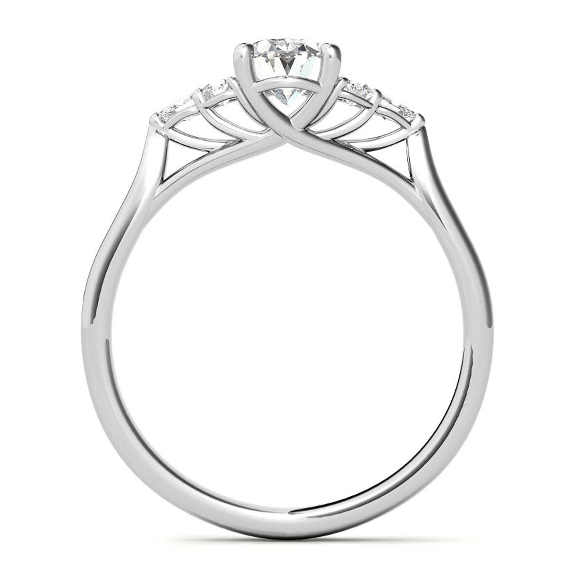Stunning Adjustable Floral Cluster Ring - Sterling Silver with Elegant White Gold Plating