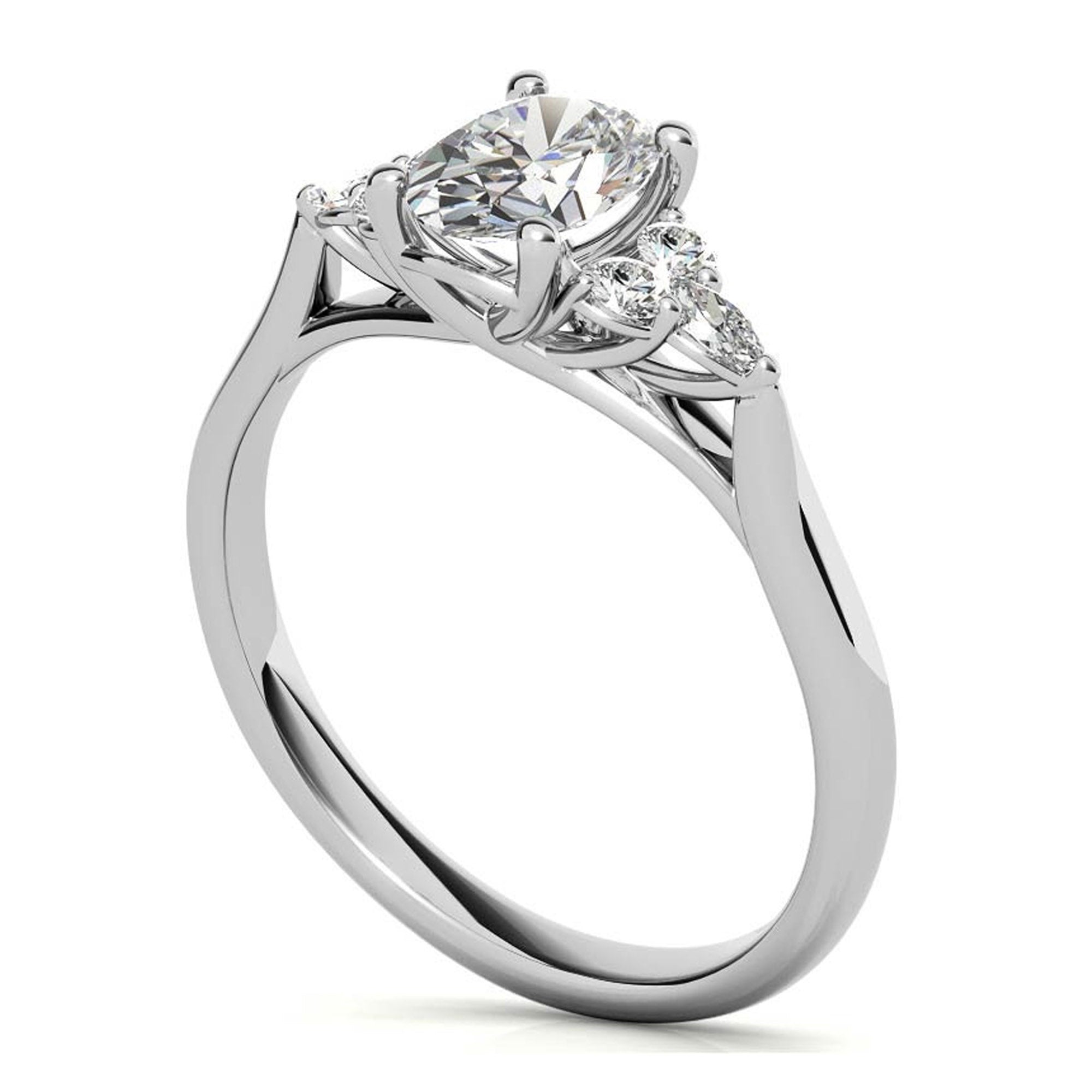 Stunning Adjustable Floral Cluster Ring - Sterling Silver with Elegant White Gold Plating