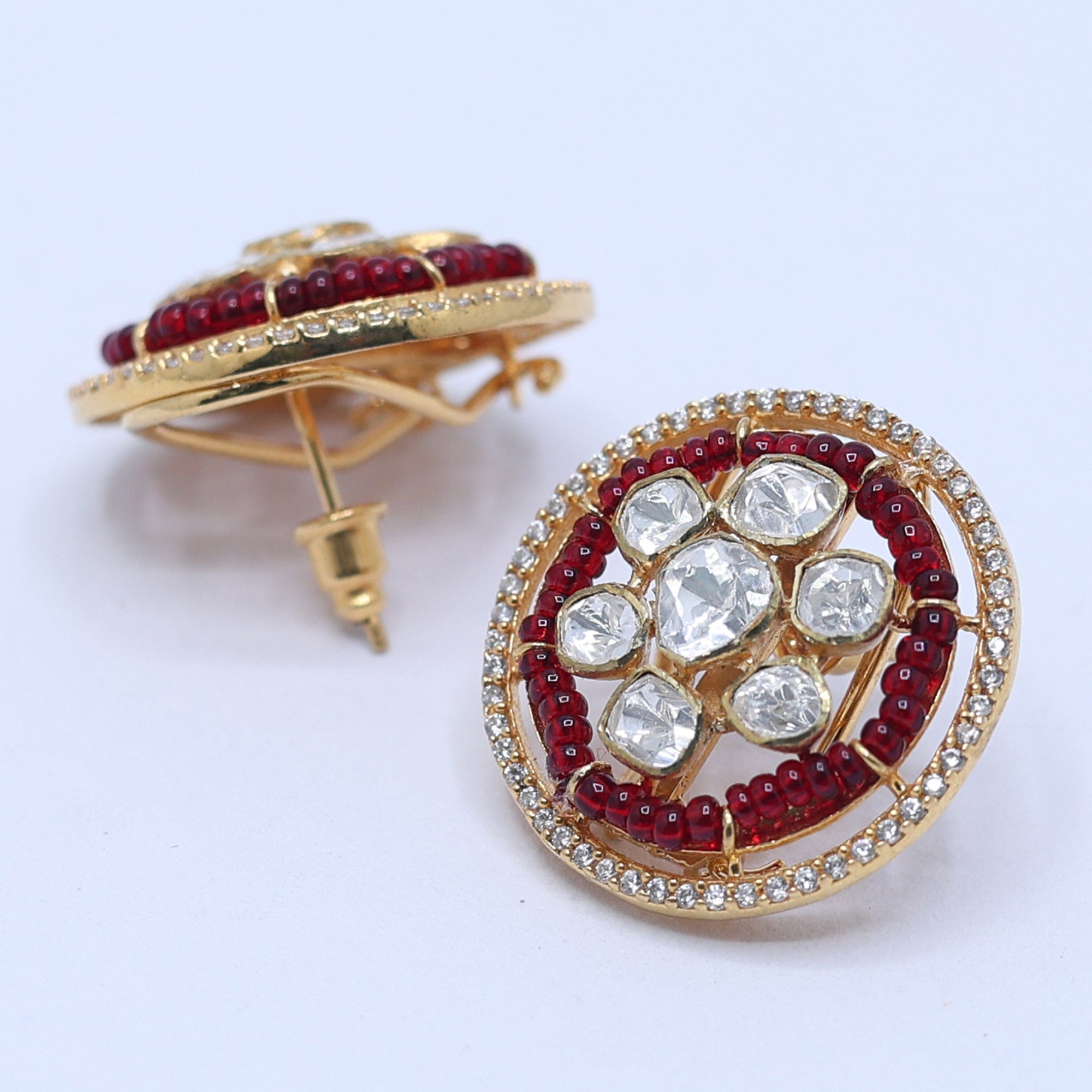 Rani Chandramukhi Polki Glow Stud