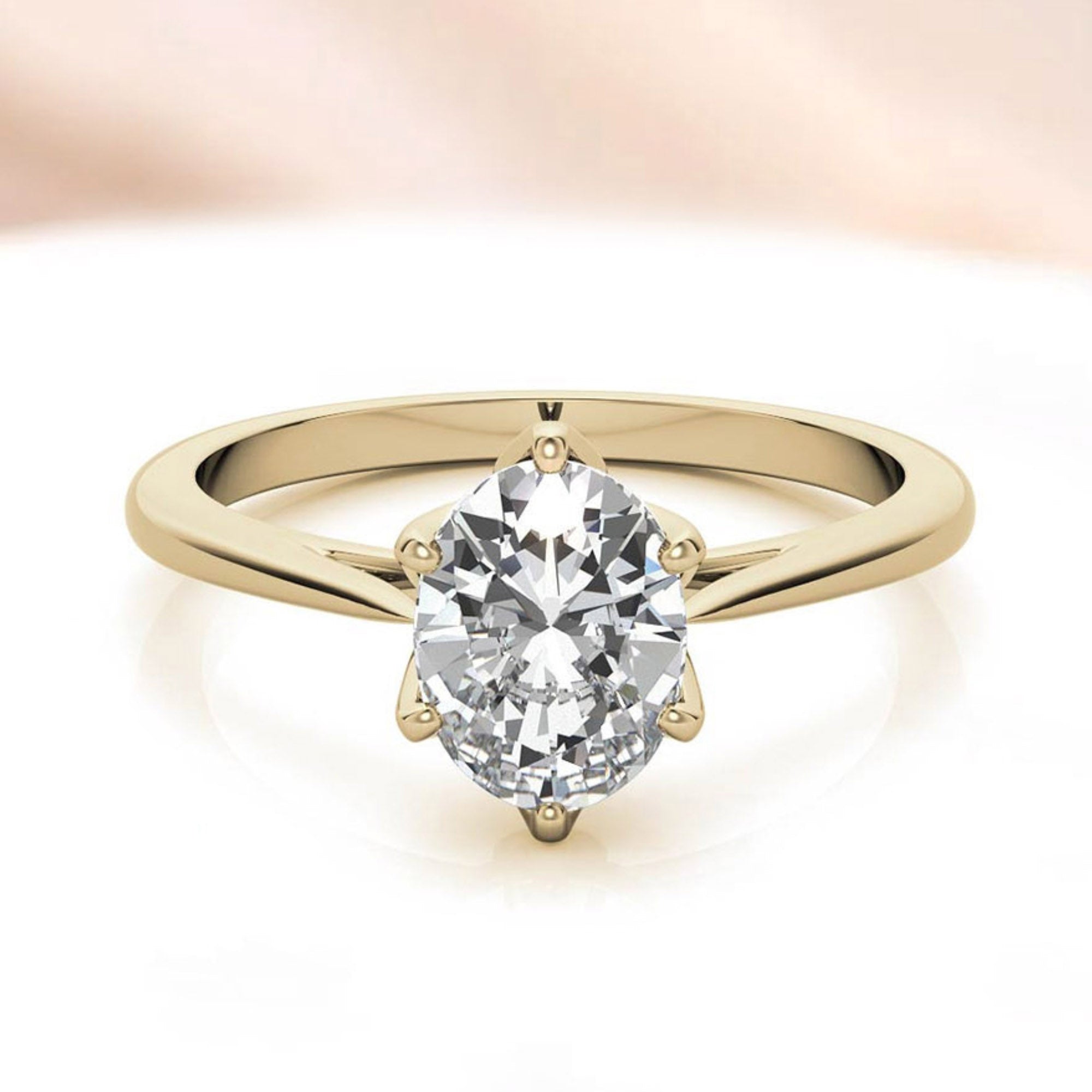 Silver Classic Solitaire Glow Ring