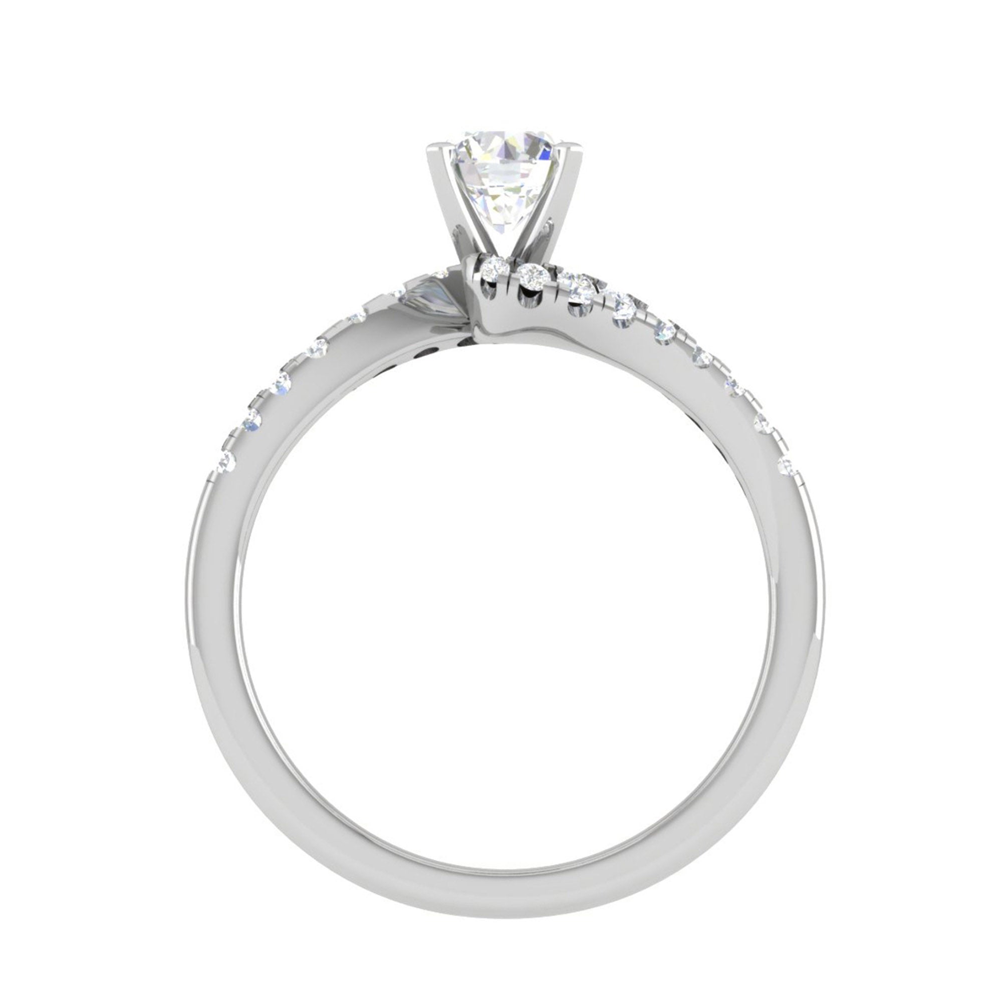 Bypass Solitaire Diamond Ring