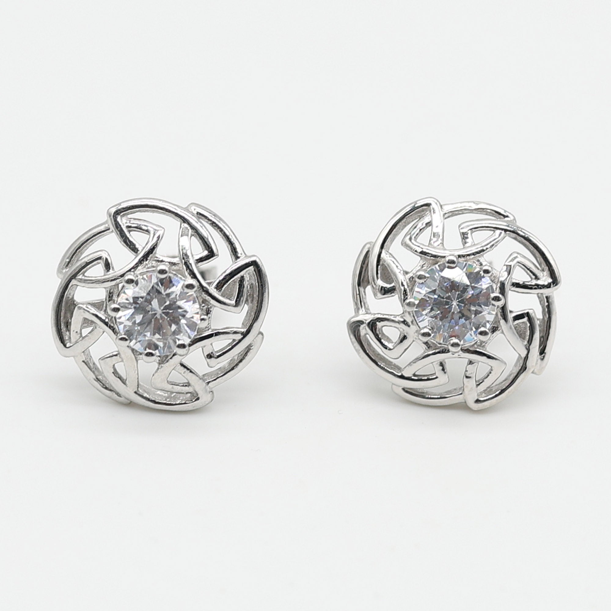 Elegant Openwork Diamond Stud Earrings