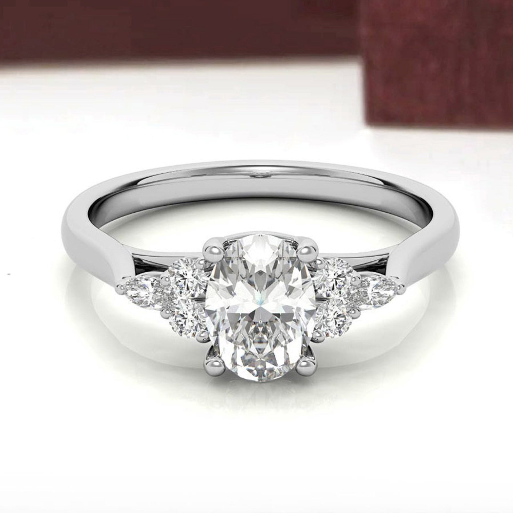 Stunning Adjustable Floral Cluster Ring - Sterling Silver with Elegant White Gold Plating
