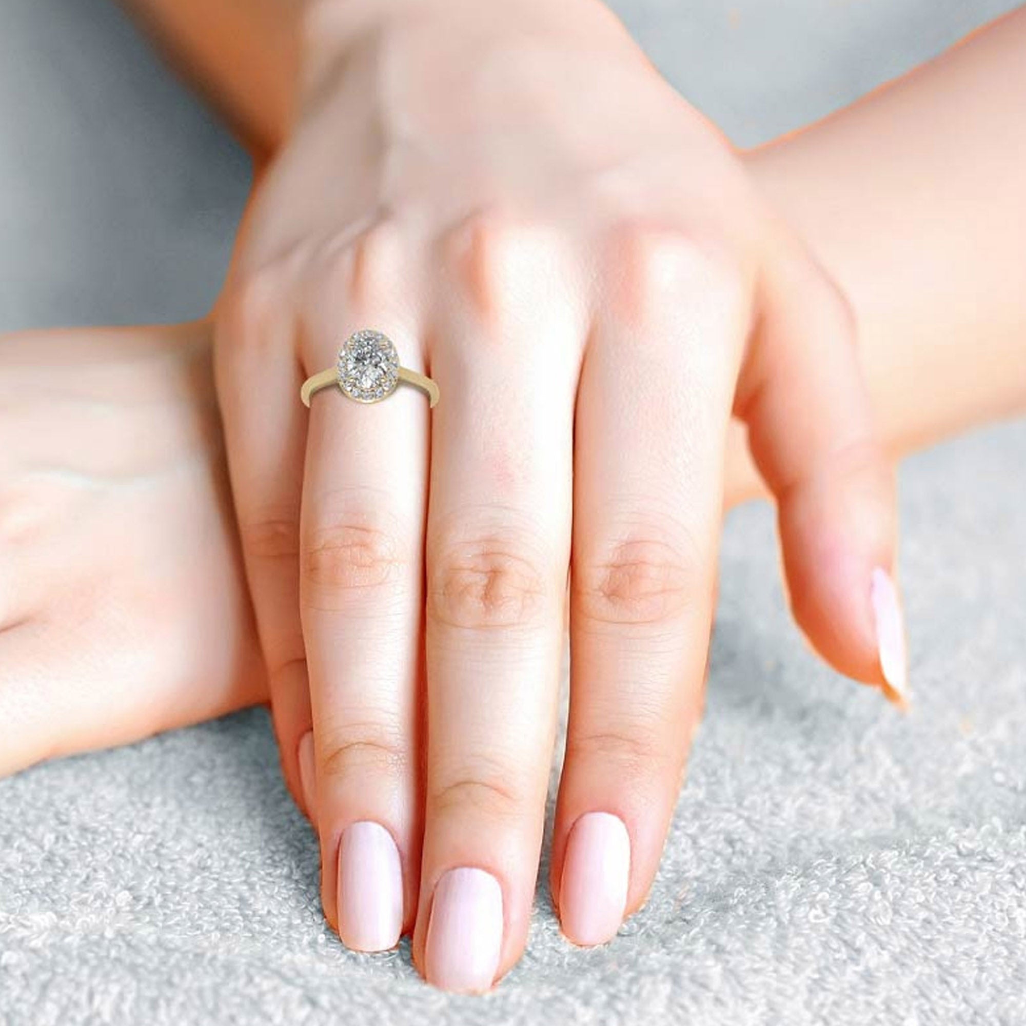 Silver Blush Halo Beauty Ring