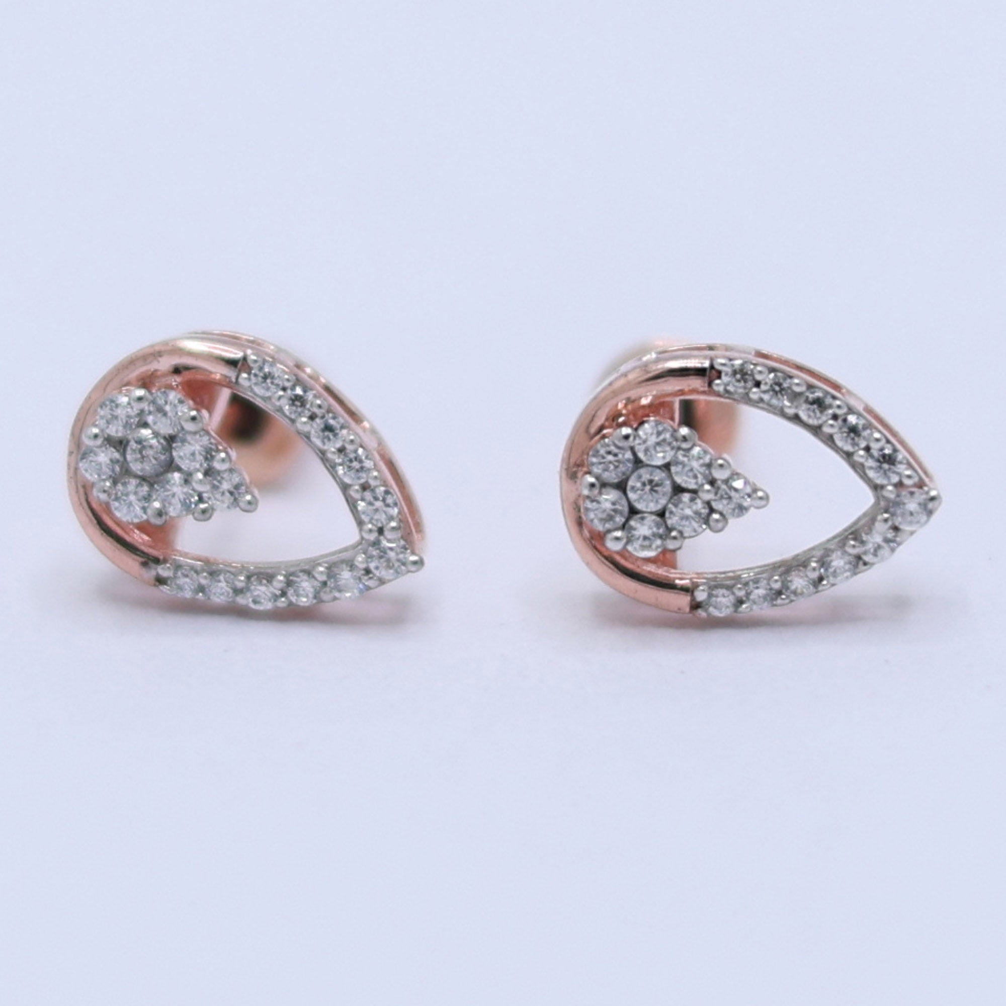 Teardrop Cluster Stud Earrings