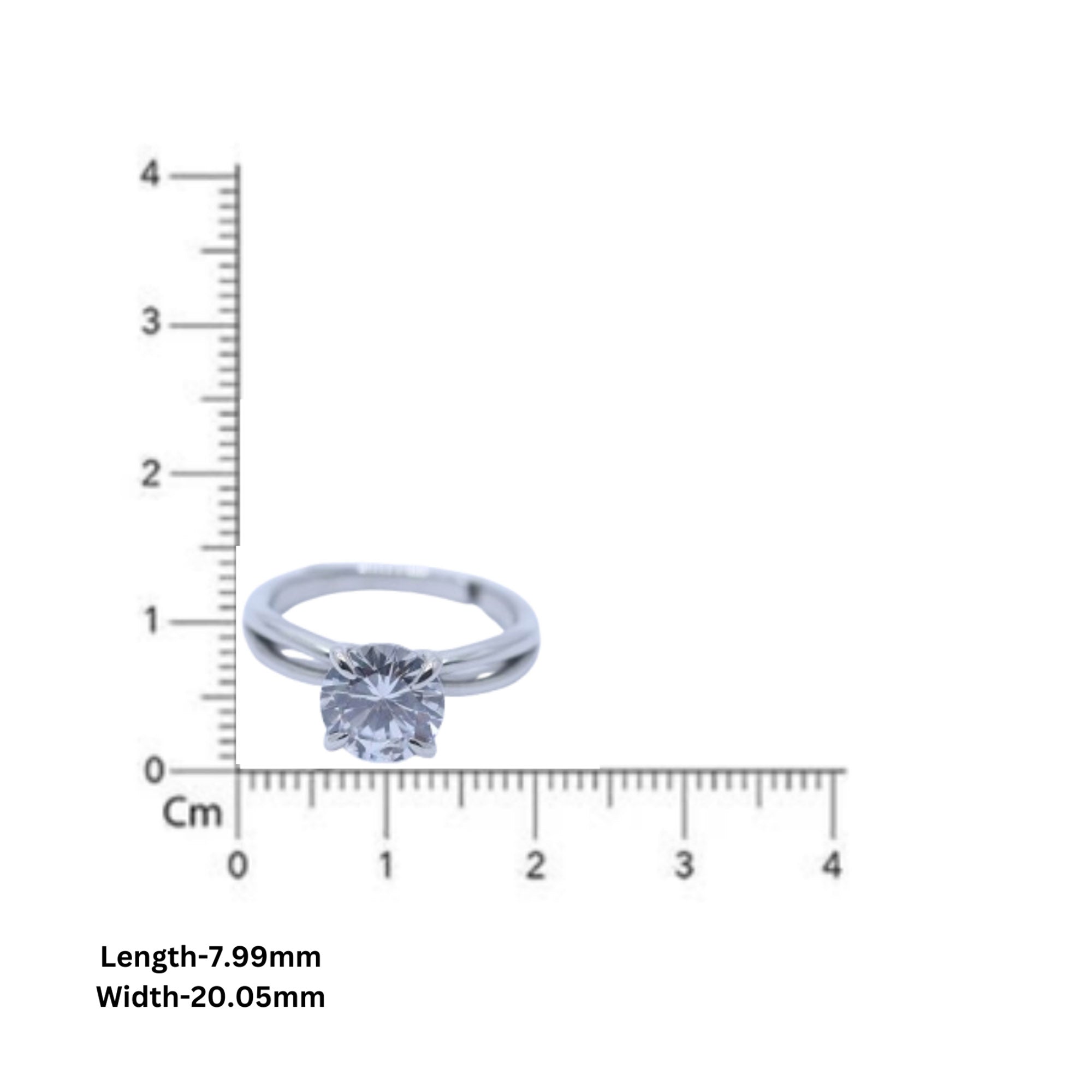 Brilliant Cut Solitaire Adjustable Ring