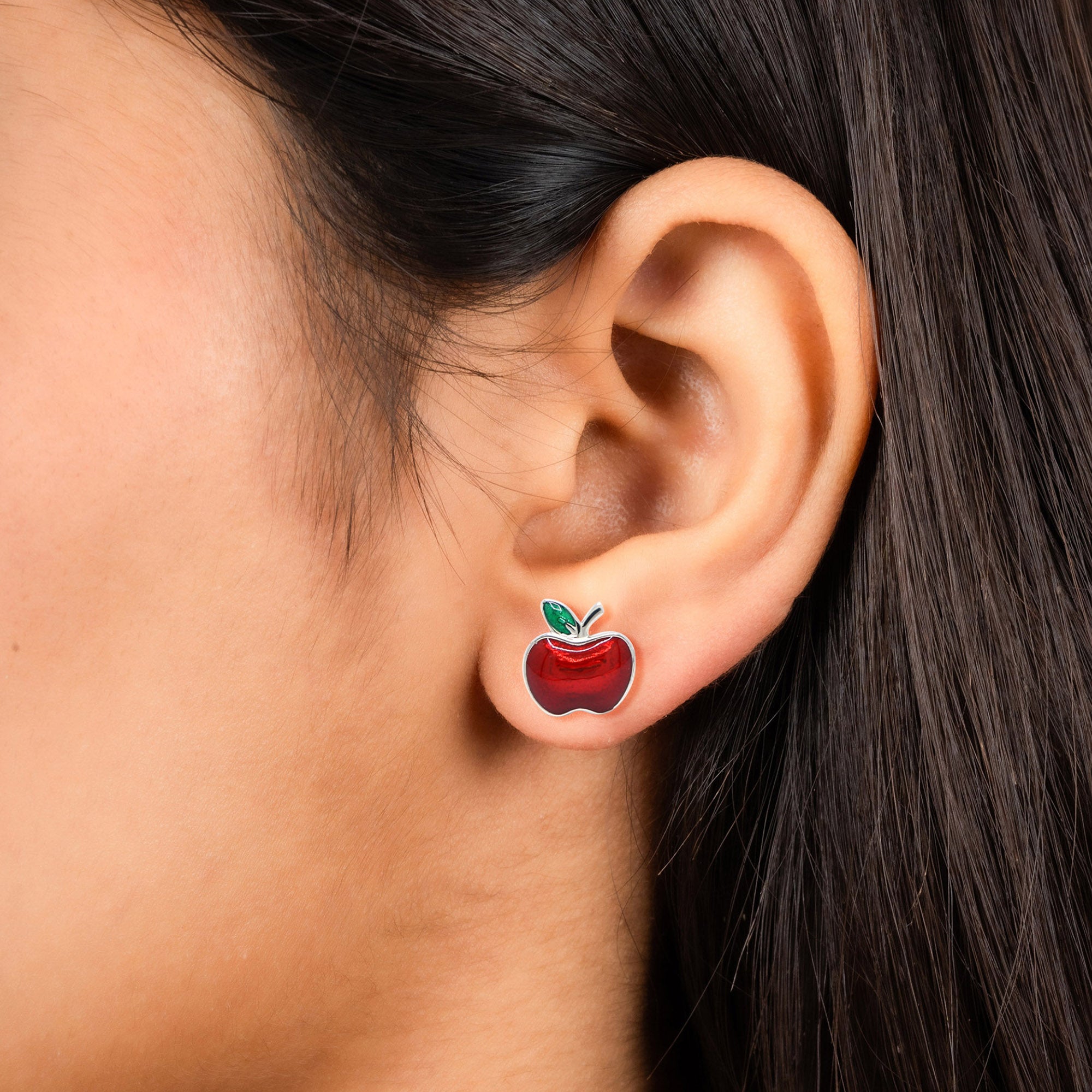 Kids Apple Stud Earrings