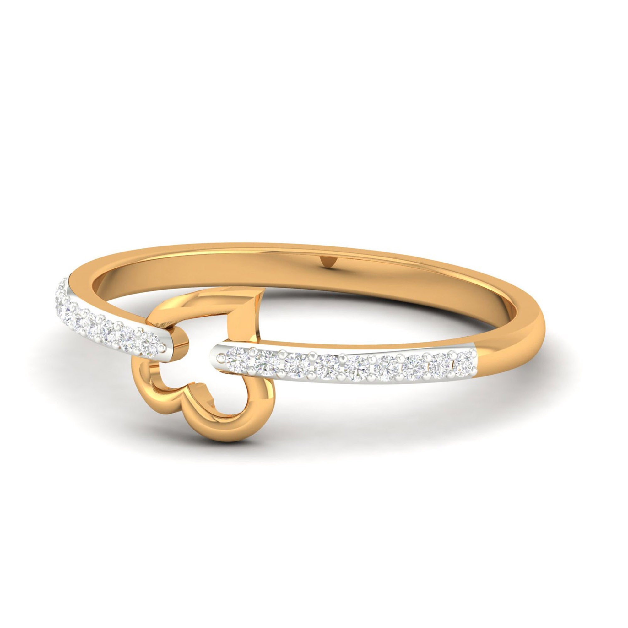 Timeless Gold Plated Open Heart Ring
