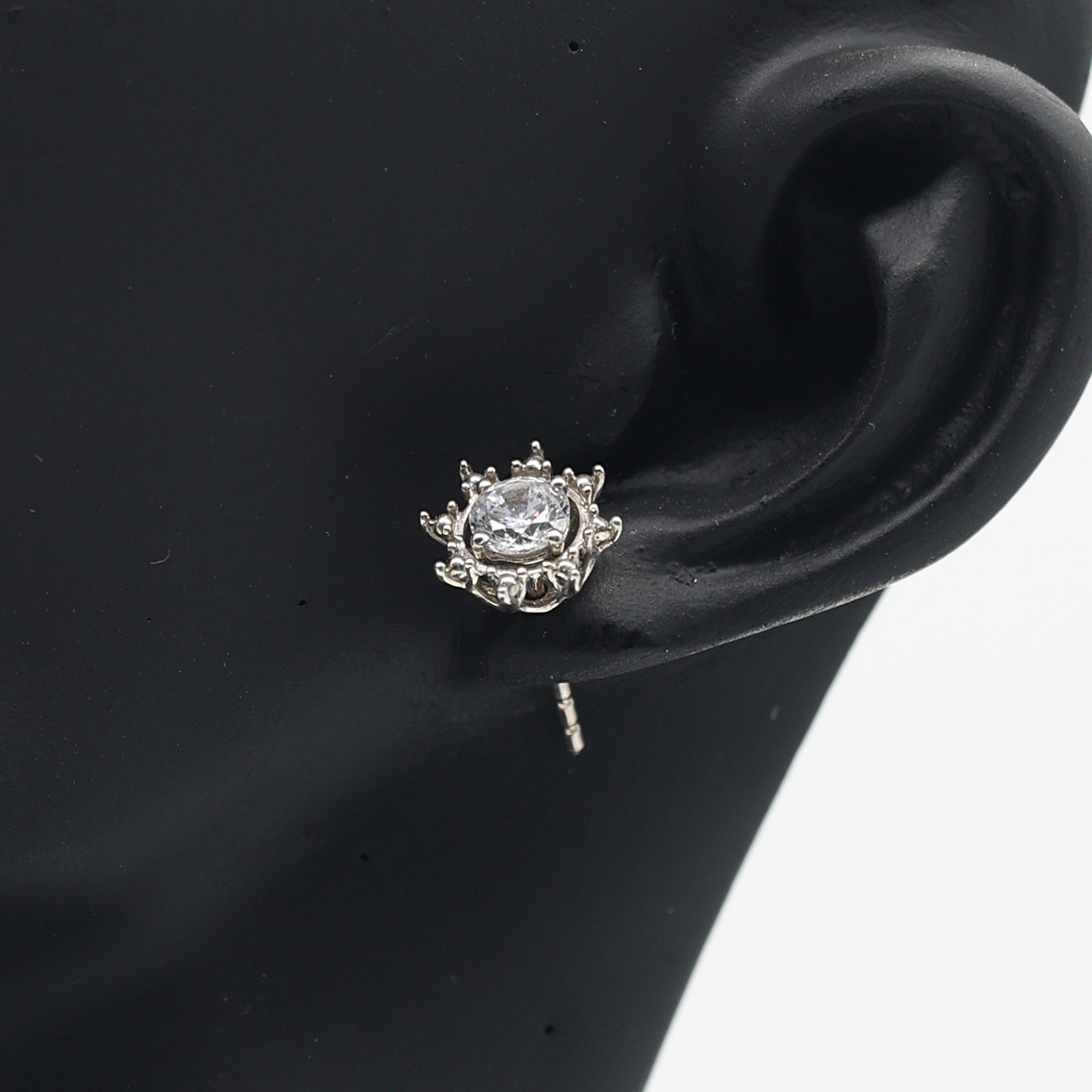 Sunburst American Diamond Stud Earrings
