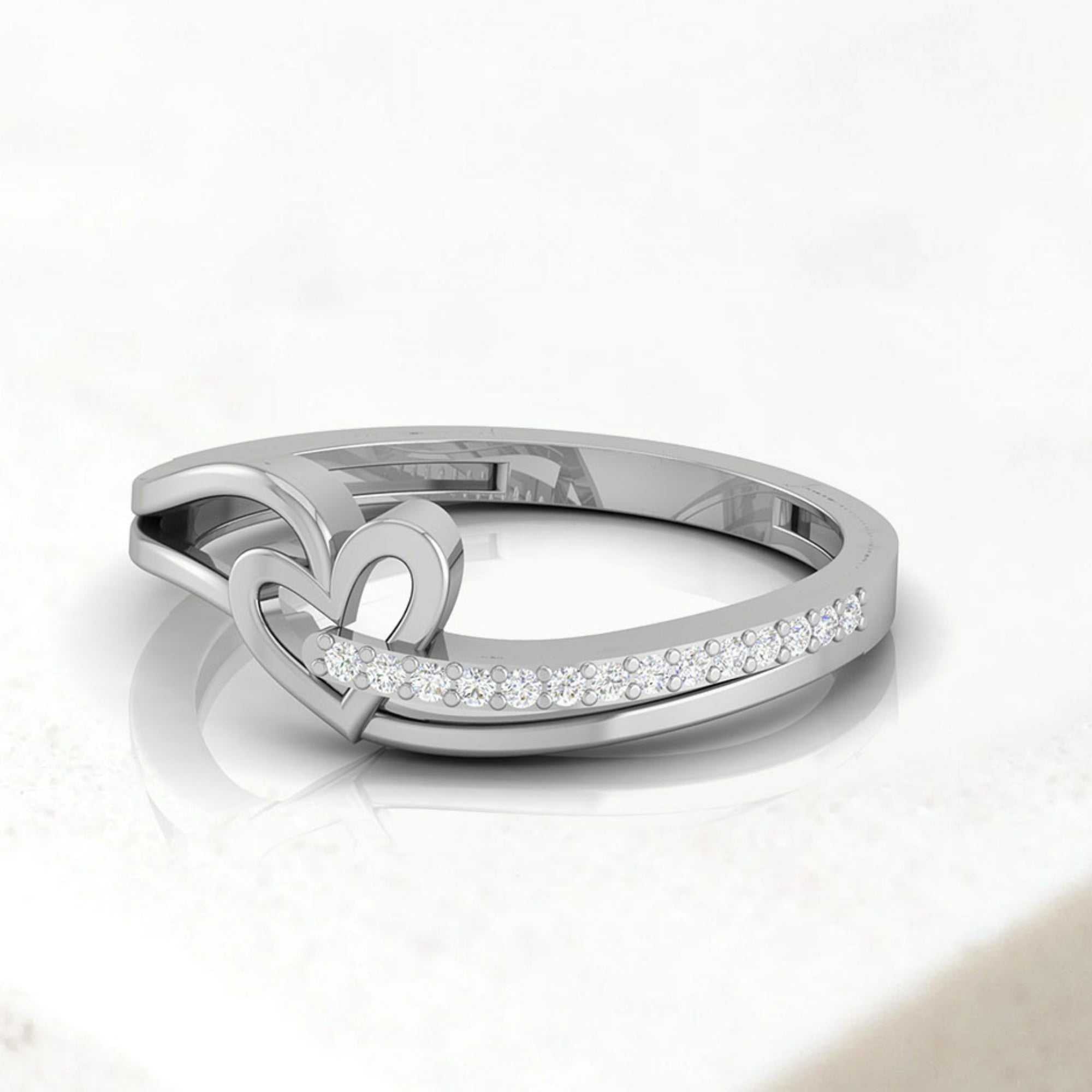 Sterling Silver Adjustable Heart Ring