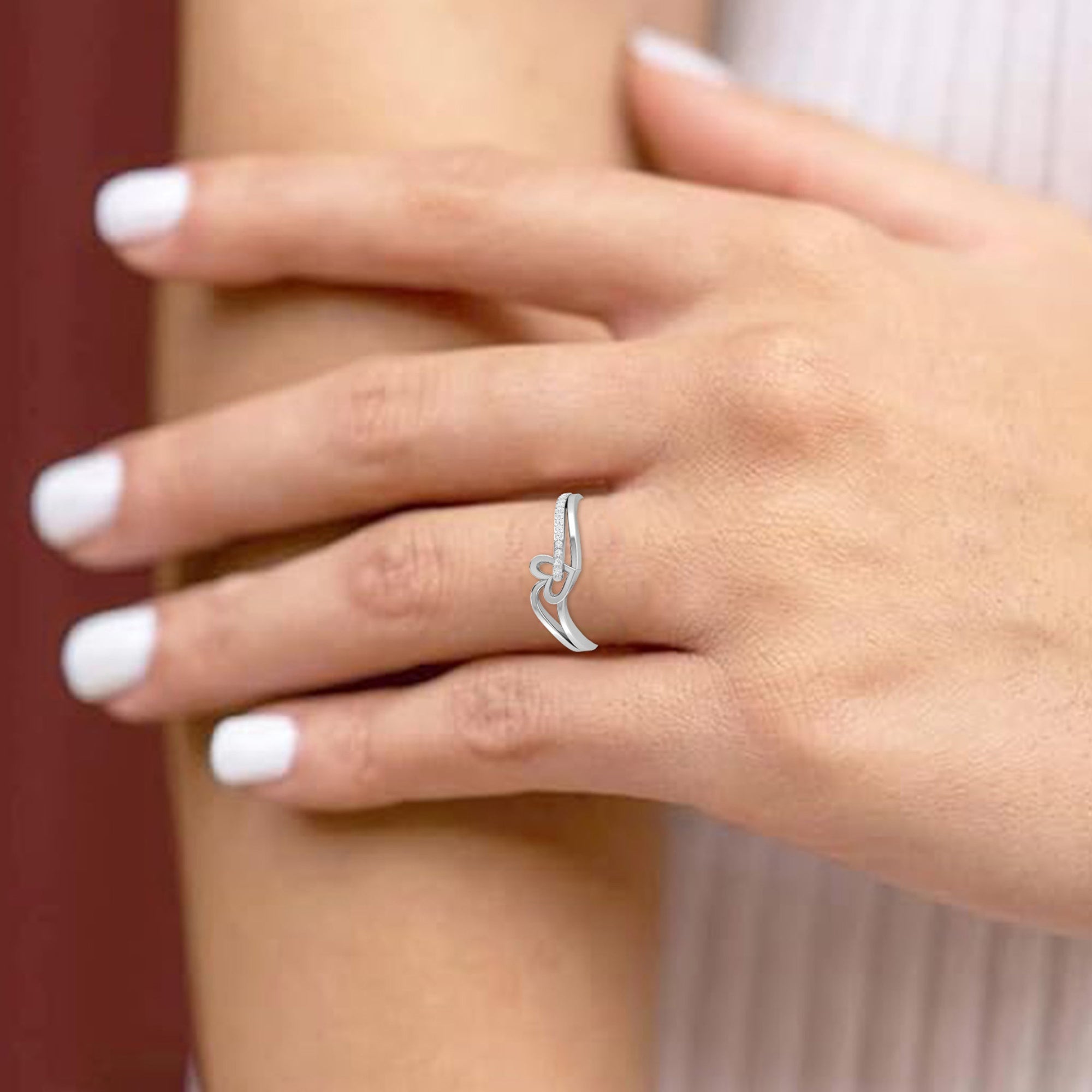 Sterling Silver Adjustable Heart Ring