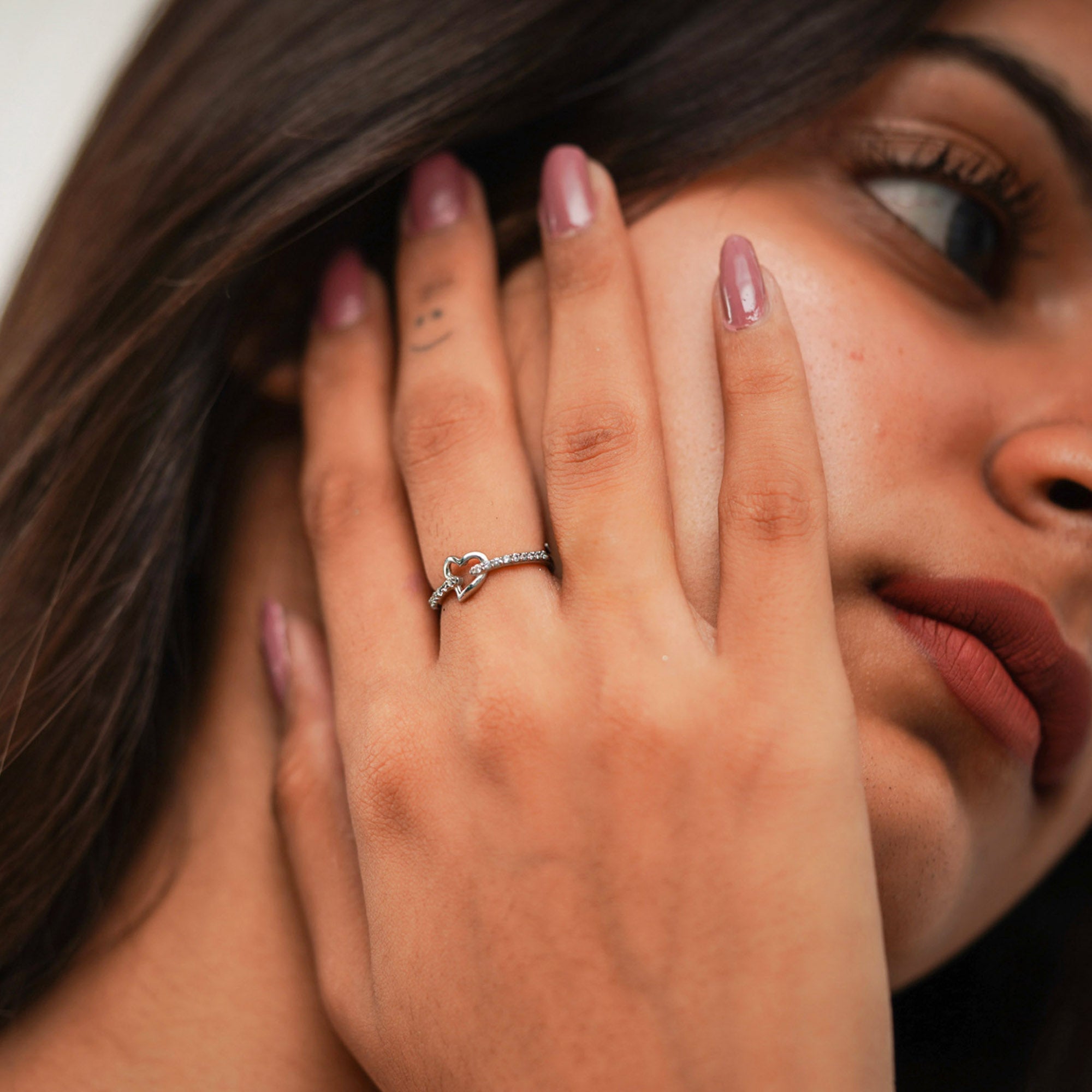 Sterling Silver Open Heart Ring