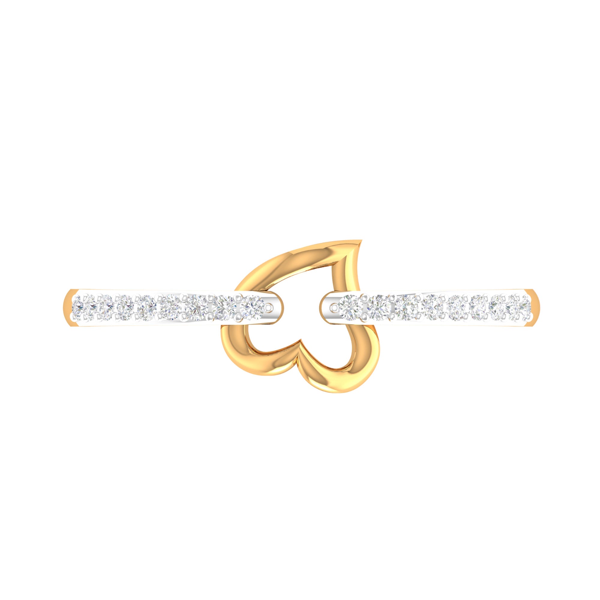 Timeless Gold Plated Open Heart Ring