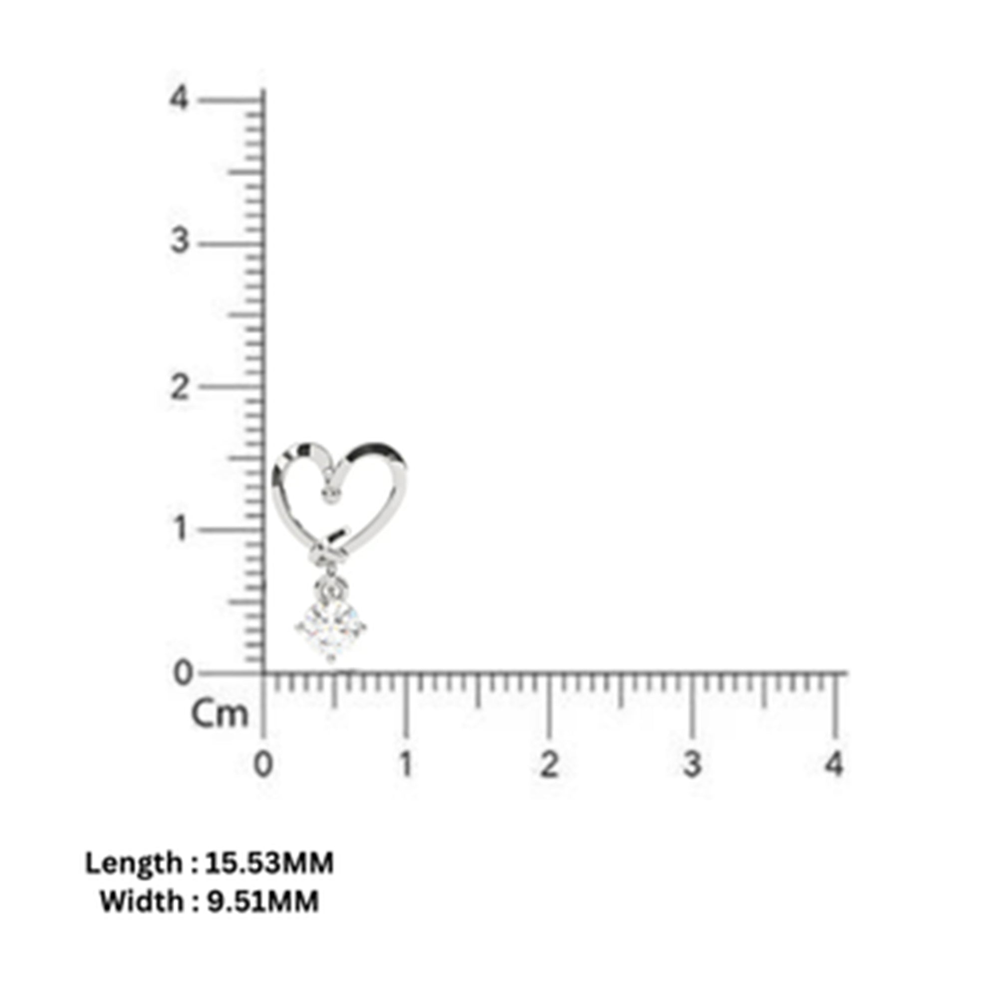 Elegant Heart Solitaire Drop Earrings