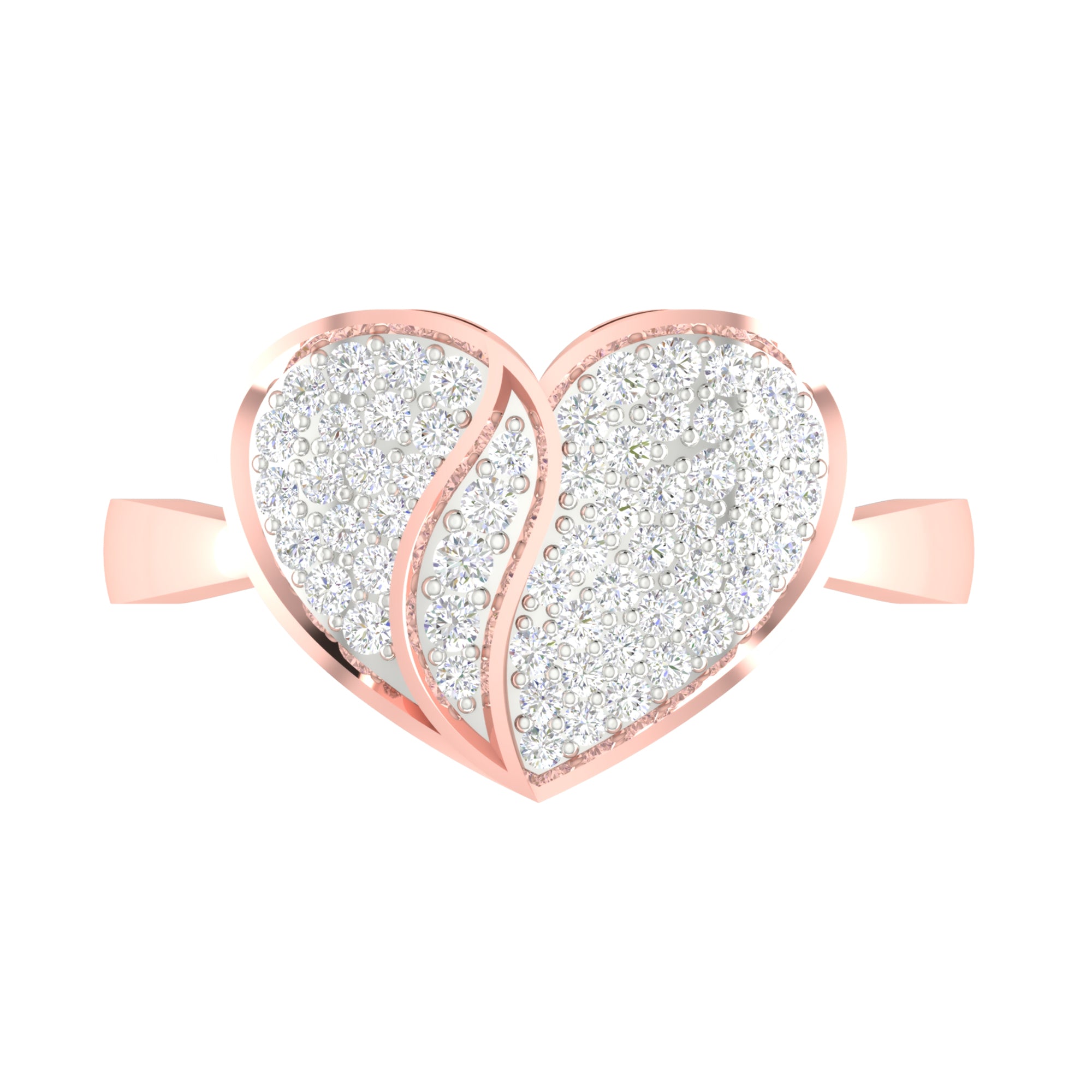Heart Diamond Adjustable Ring