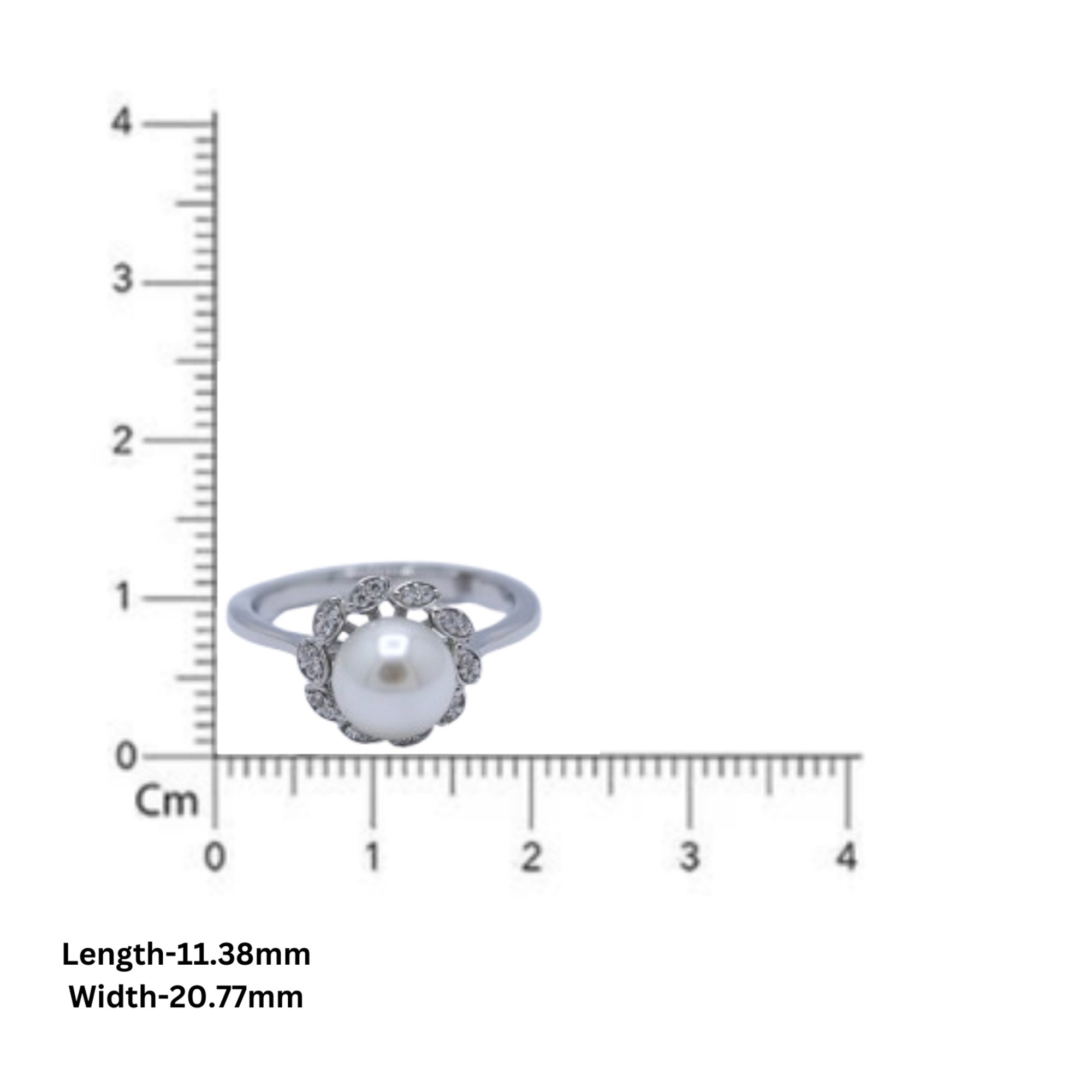 Elegant Pearl Petal Halo Ring