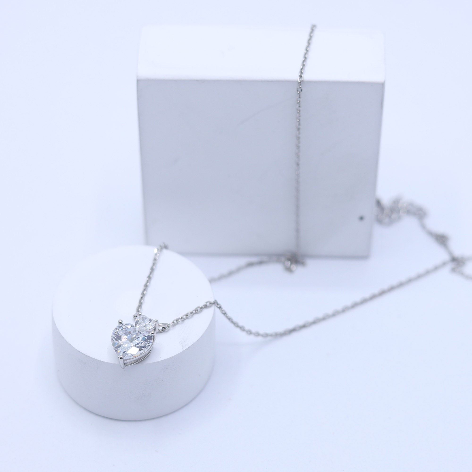 Two Heart Diamond Pendant