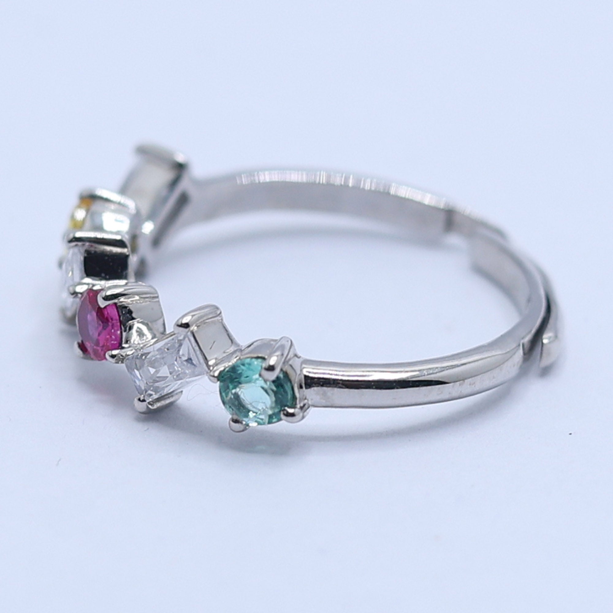 Zigzag Multi Stone Ring