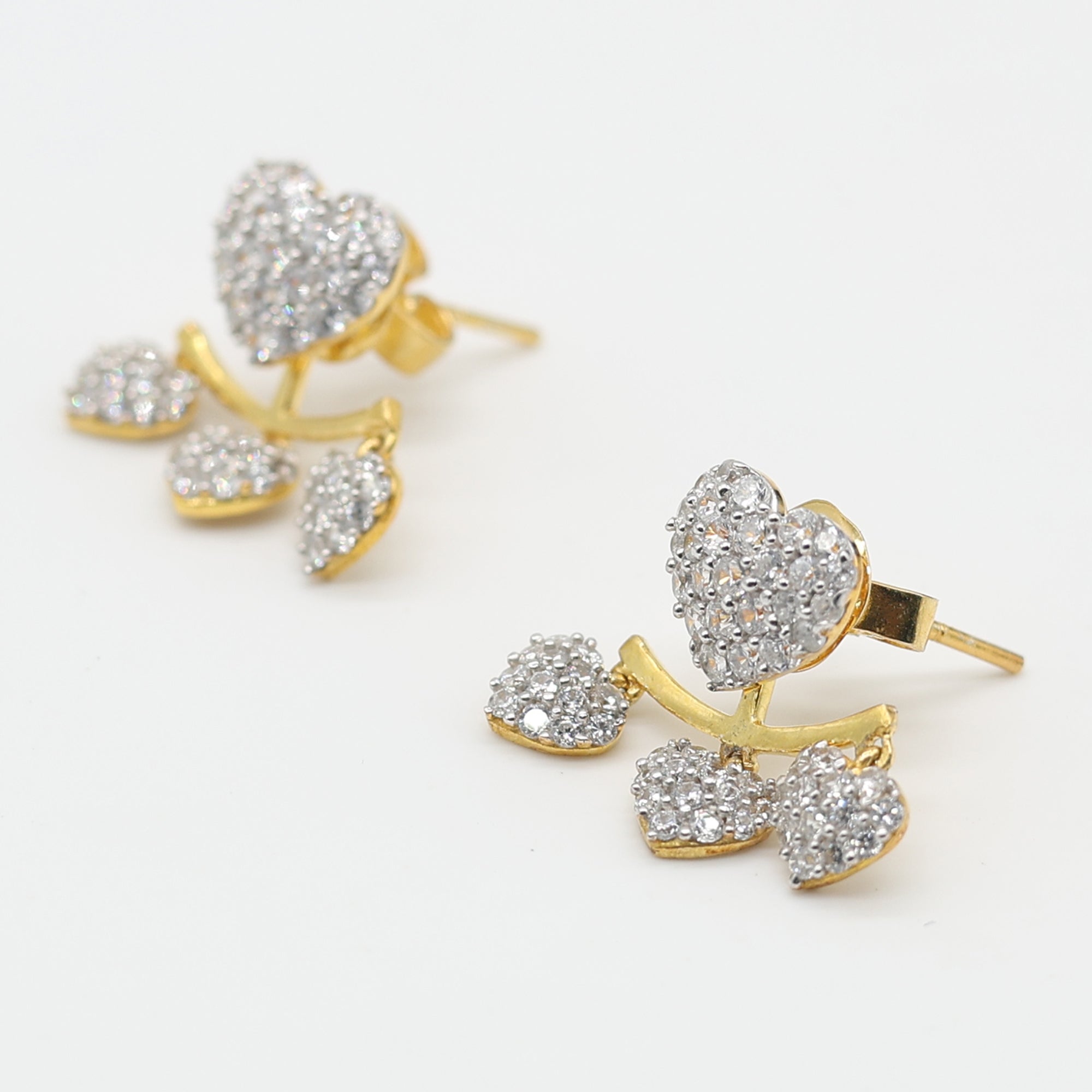 Classic Multi Heart Diamond Earrings