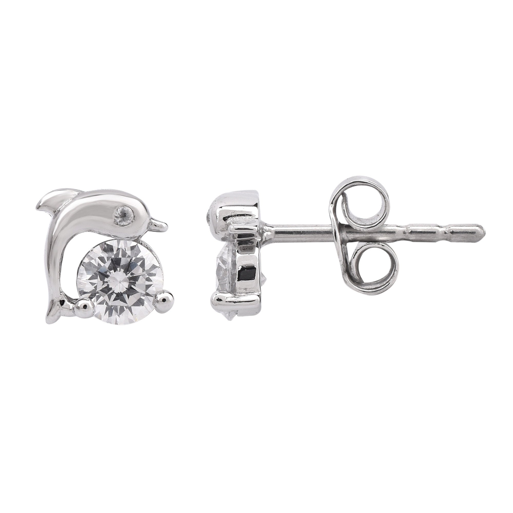 Cute Dolphin Stud Earrings