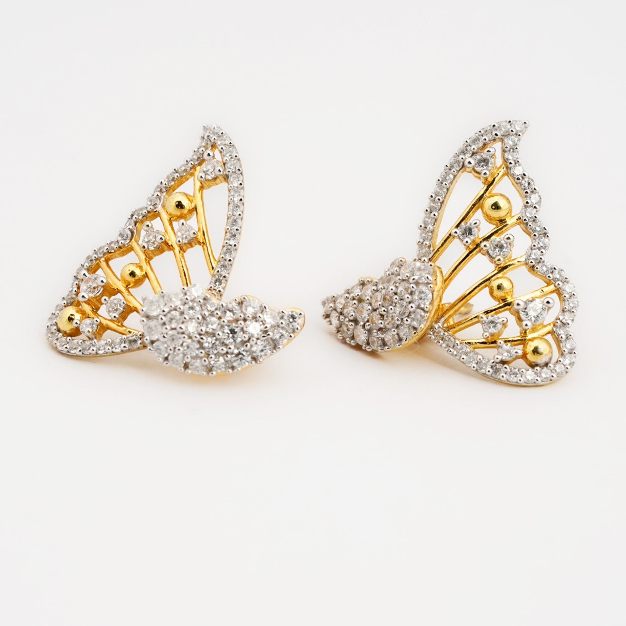 Sterling Silver Butterfly Wing Earrings