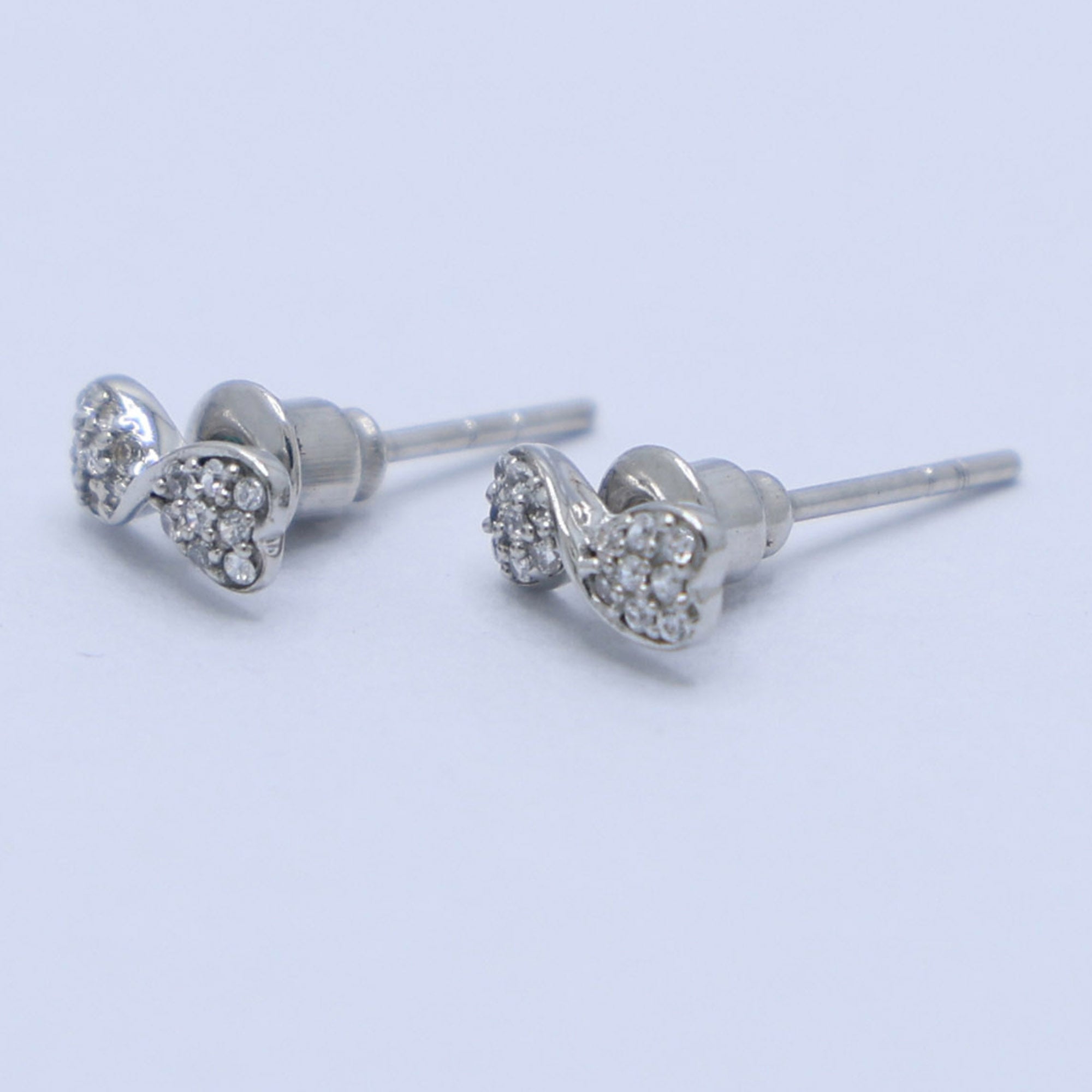 Girls Bow Earrings in Sterling Silver