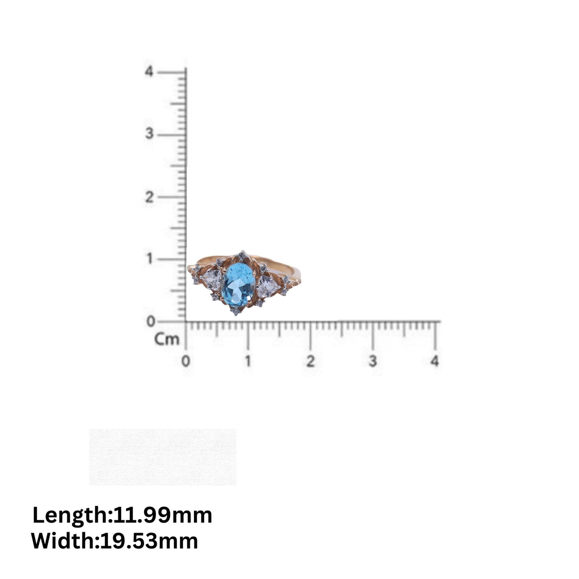 Golden Aura Aquamarine Ring