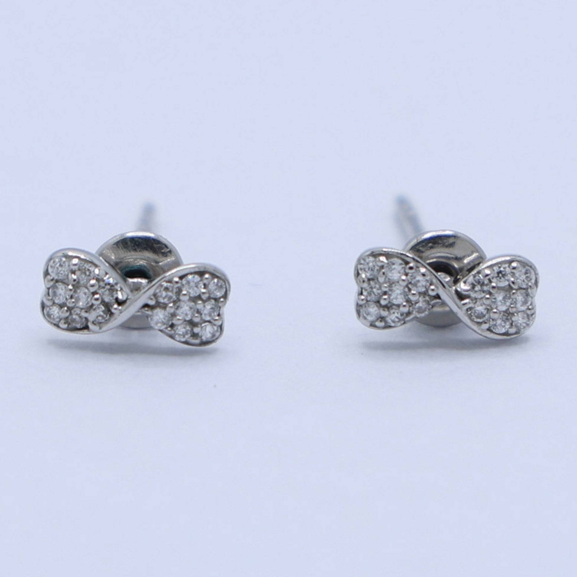 Girls Bow Earrings in Sterling Silver