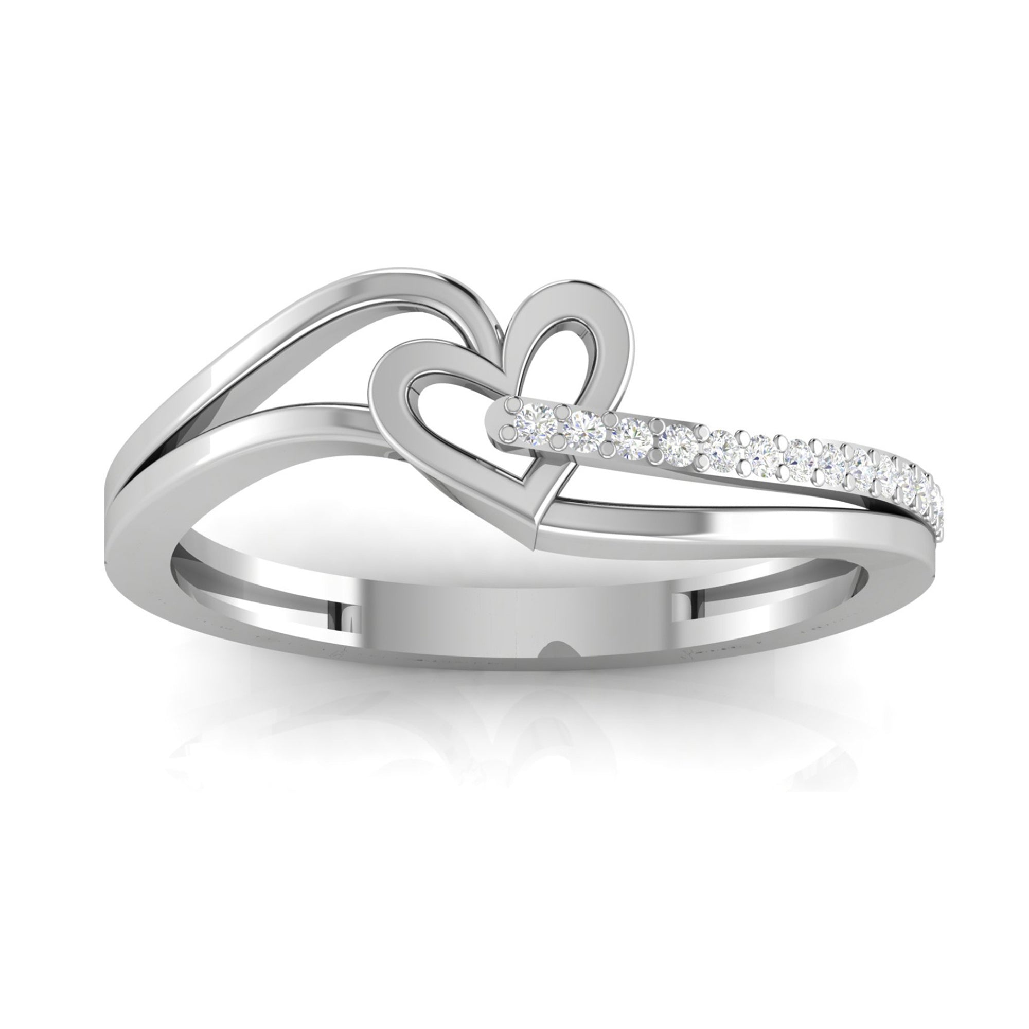 Sterling Silver Adjustable Heart Ring