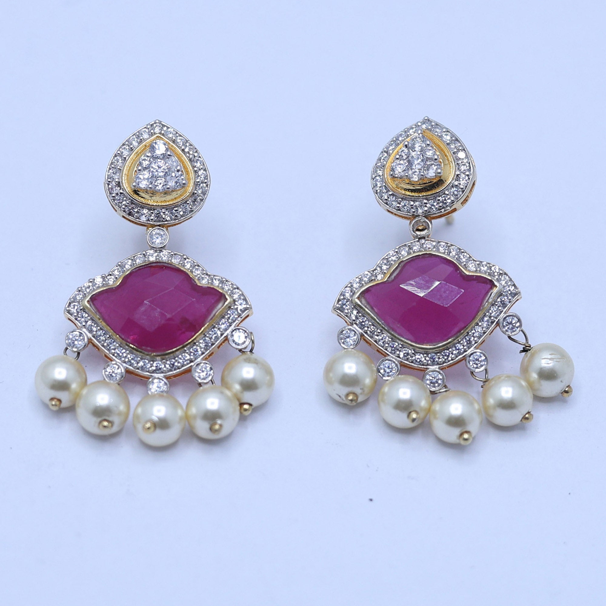 Rani Bhawani Ruby Drop Earrings