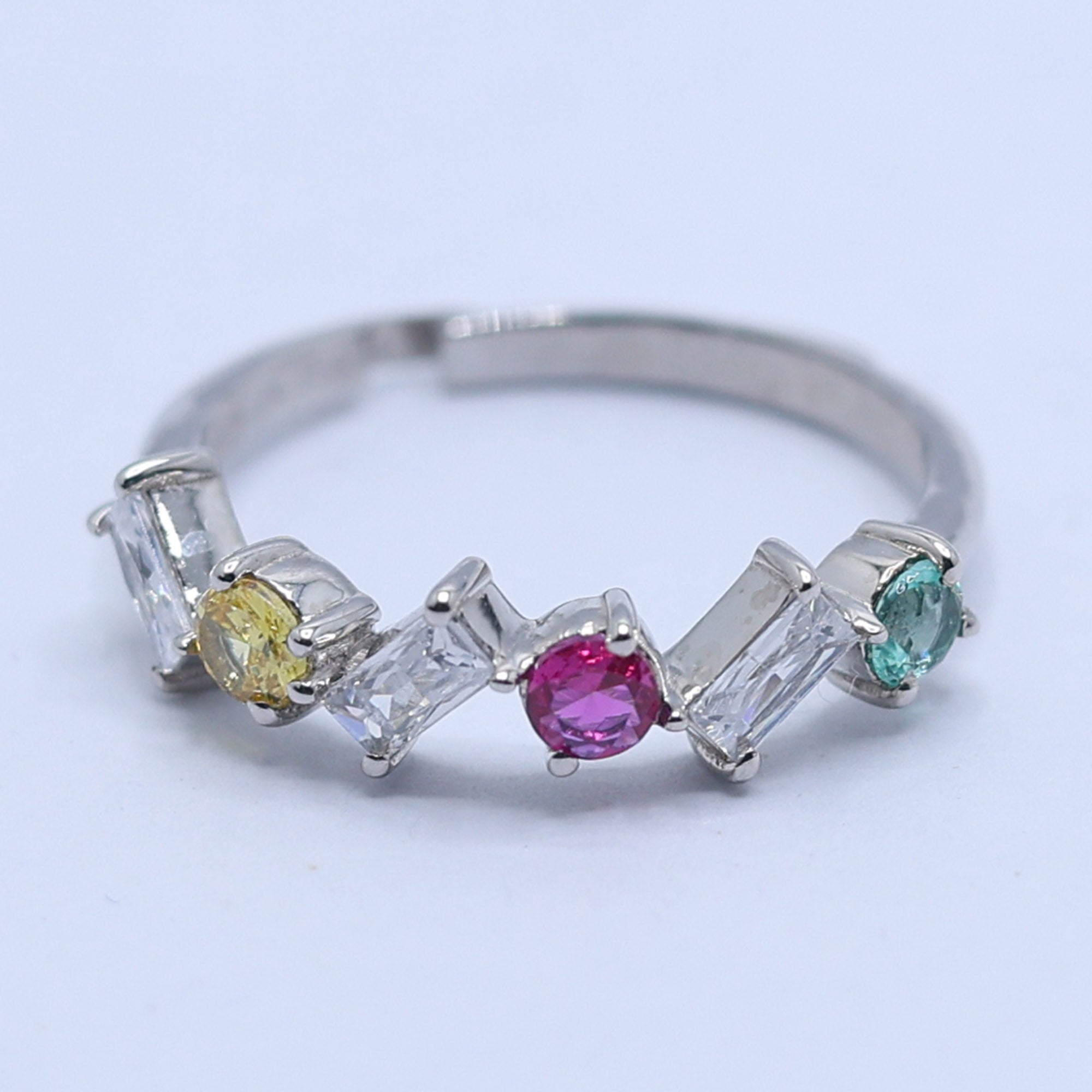 Zigzag Multi Stone Ring
