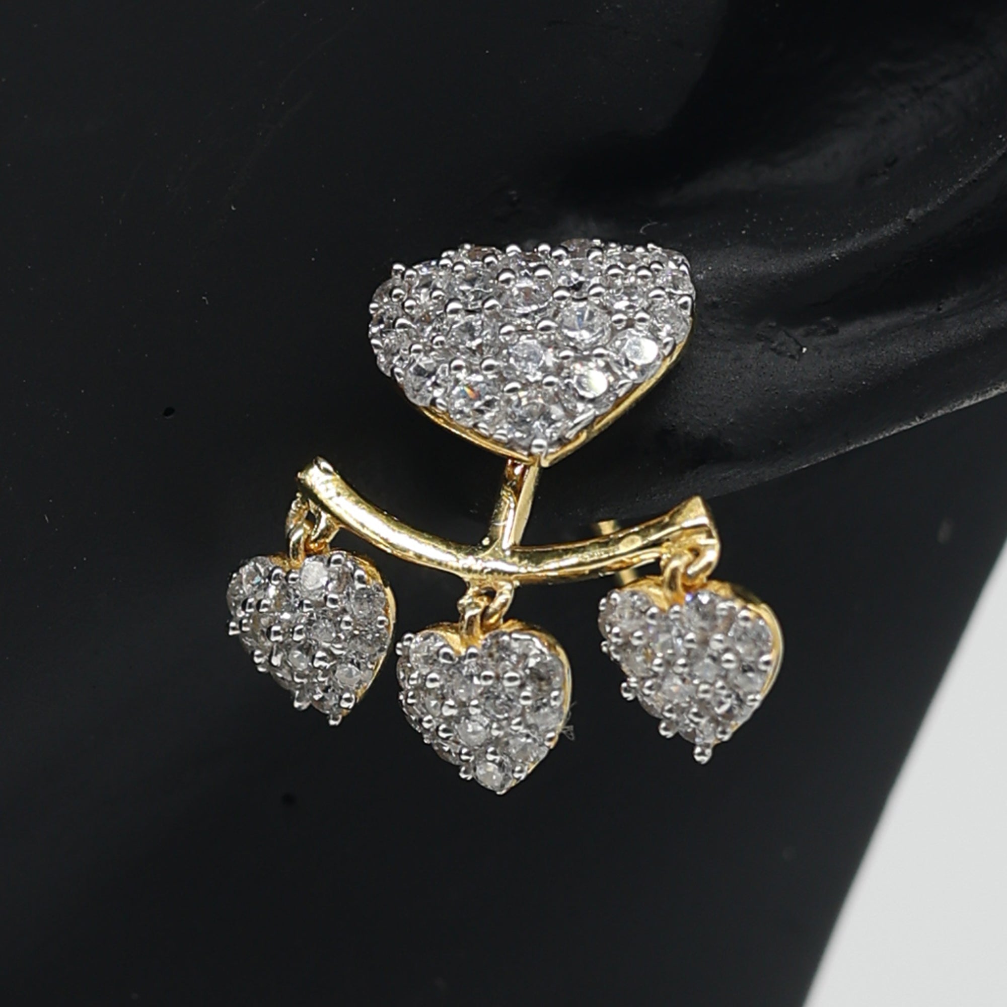 Classic Multi Heart Diamond Earrings