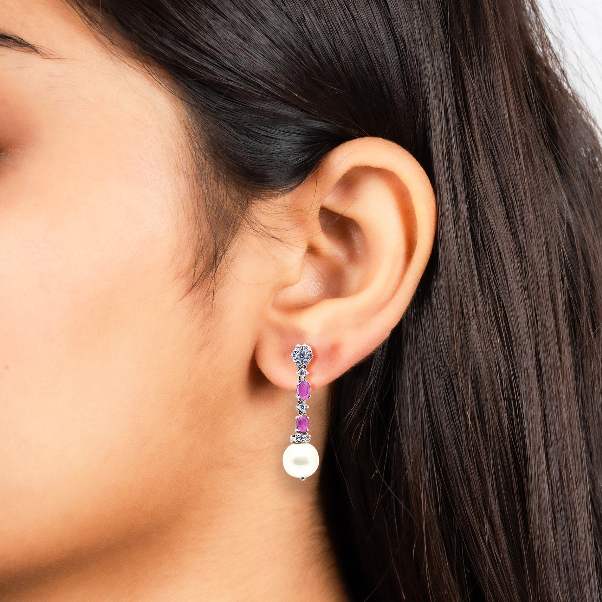 Princess Jodhaa Ruby Dangle Earrings