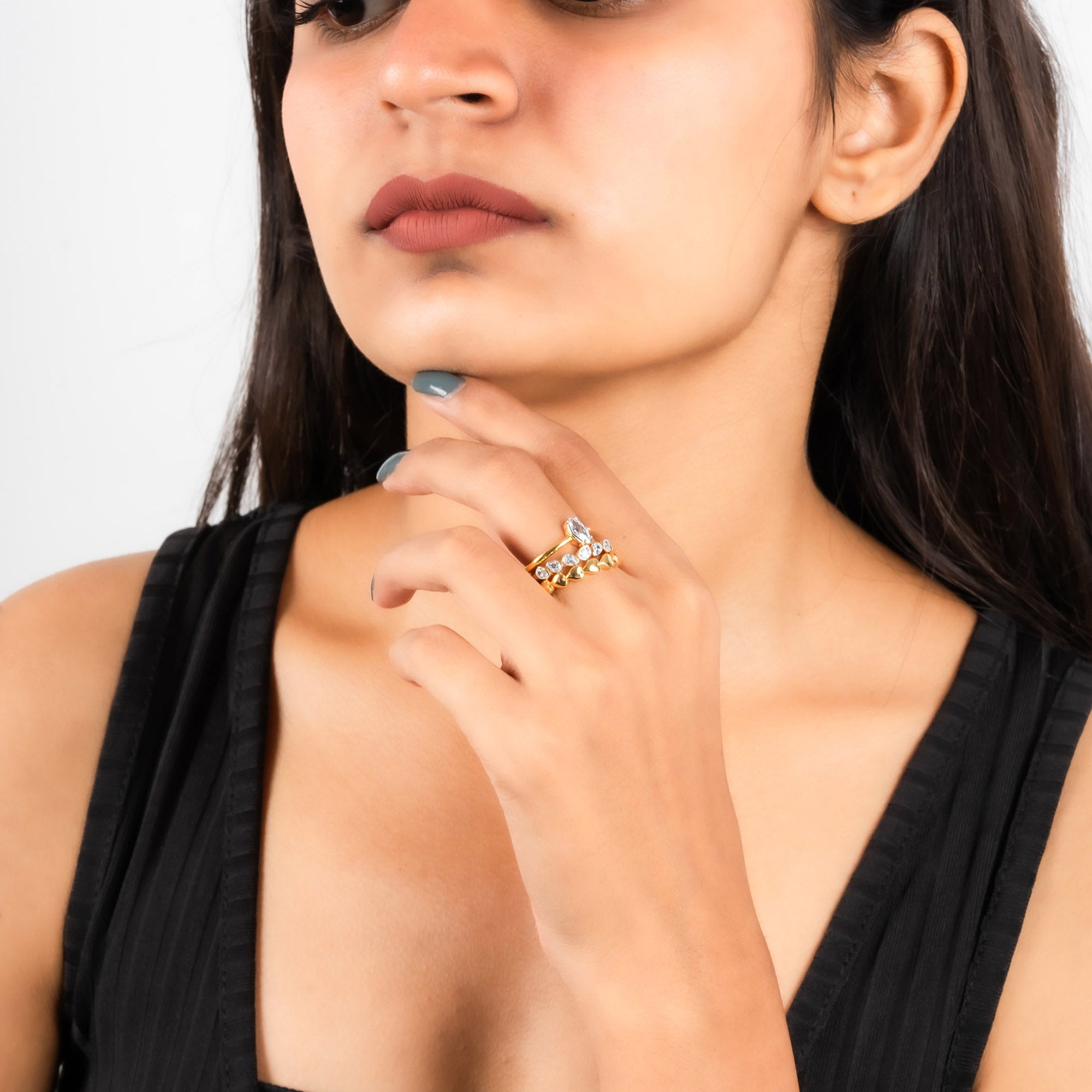 Stylish Stackable Rings Set for Women