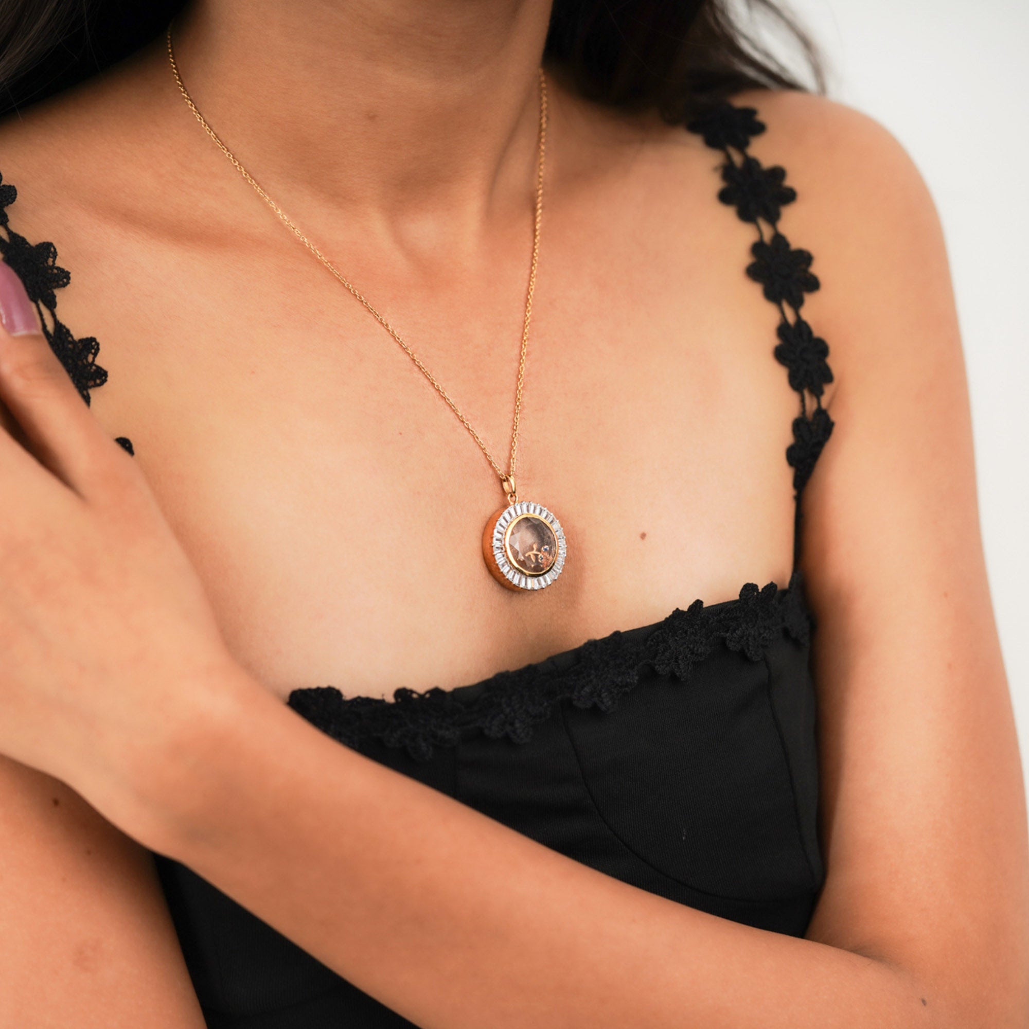 Floating Charm Mom Motif Pendant