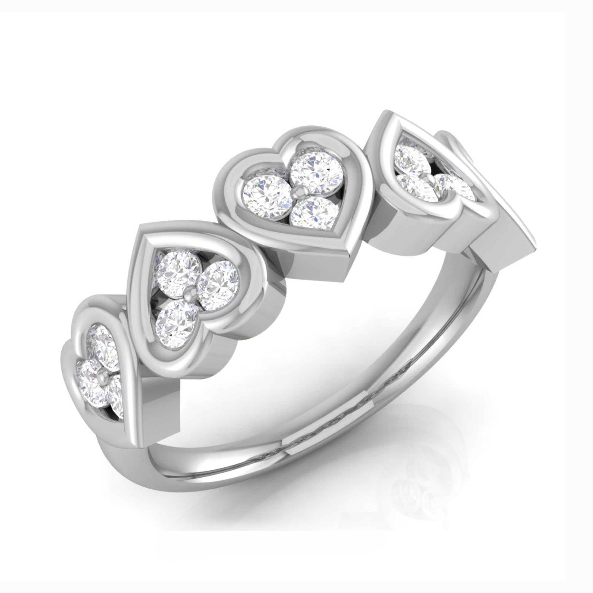 Multi Heart Adjustable Ring